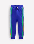Bas de jogging rayé arc-en-ciel-Bleu vif