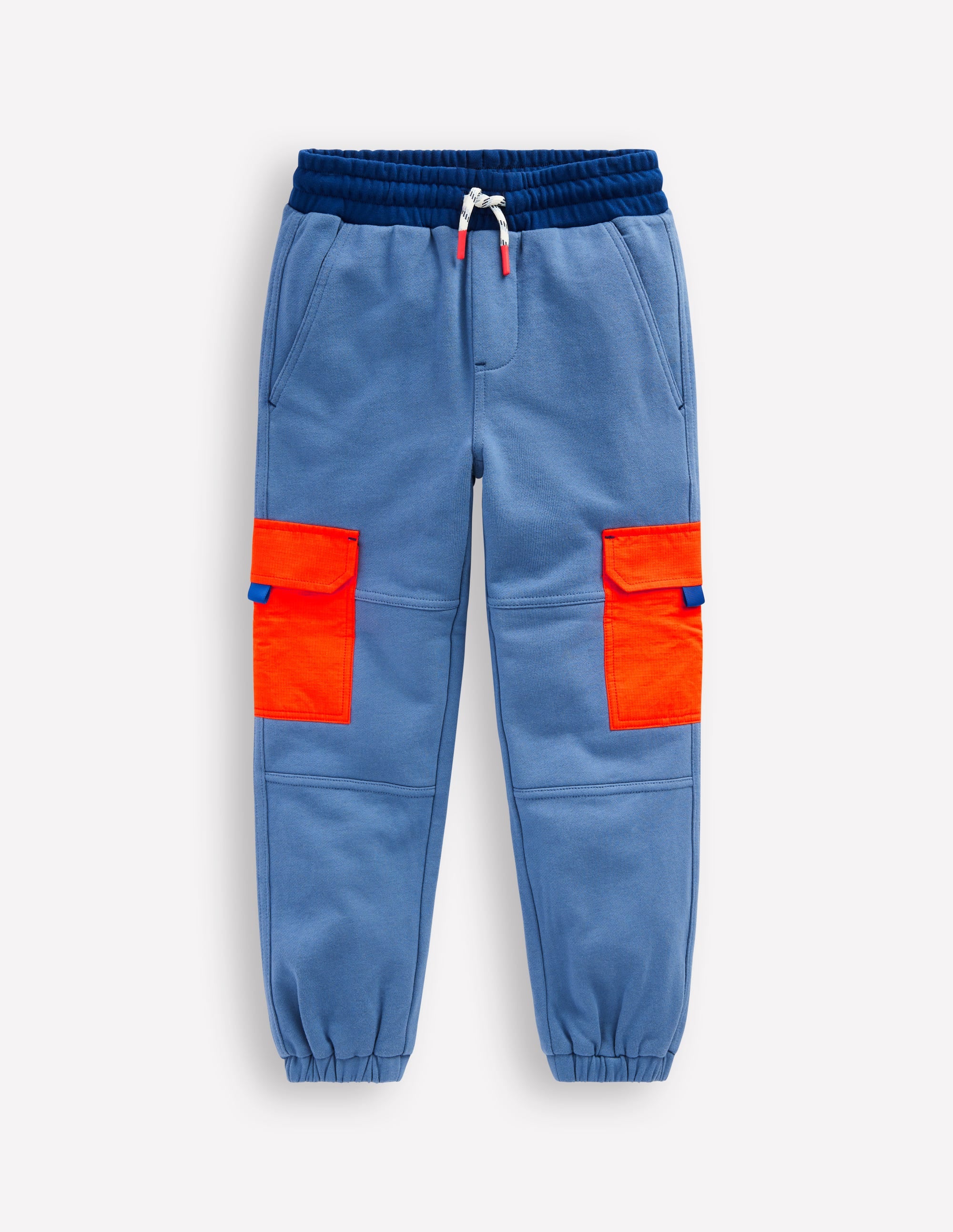Bas de jogging cargo en coton ripstop-Bleu robot - Image 1
