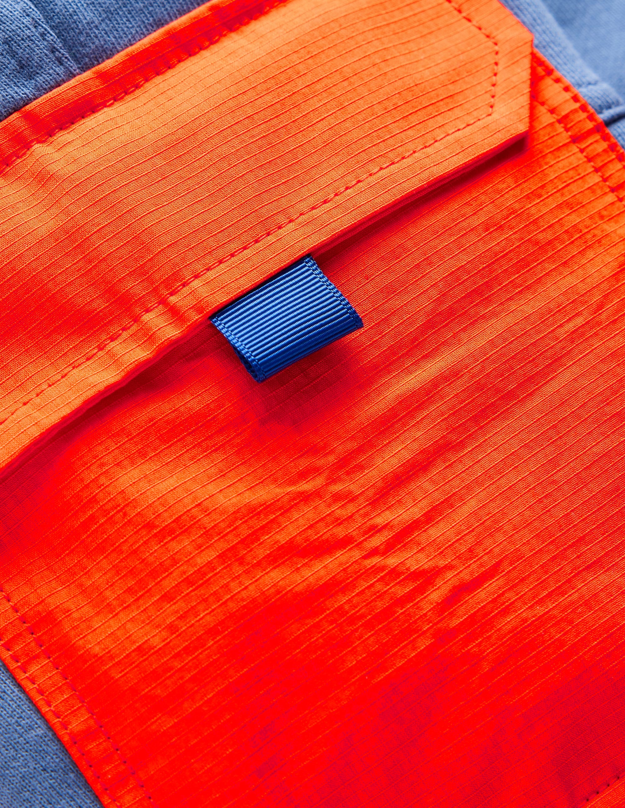 Bas de jogging cargo en coton ripstop-Bleu robot - Image 3