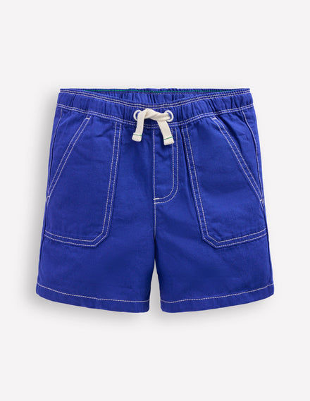 Baumwollshorts zum Hineinschlüpfen-Leuchtendes Blau