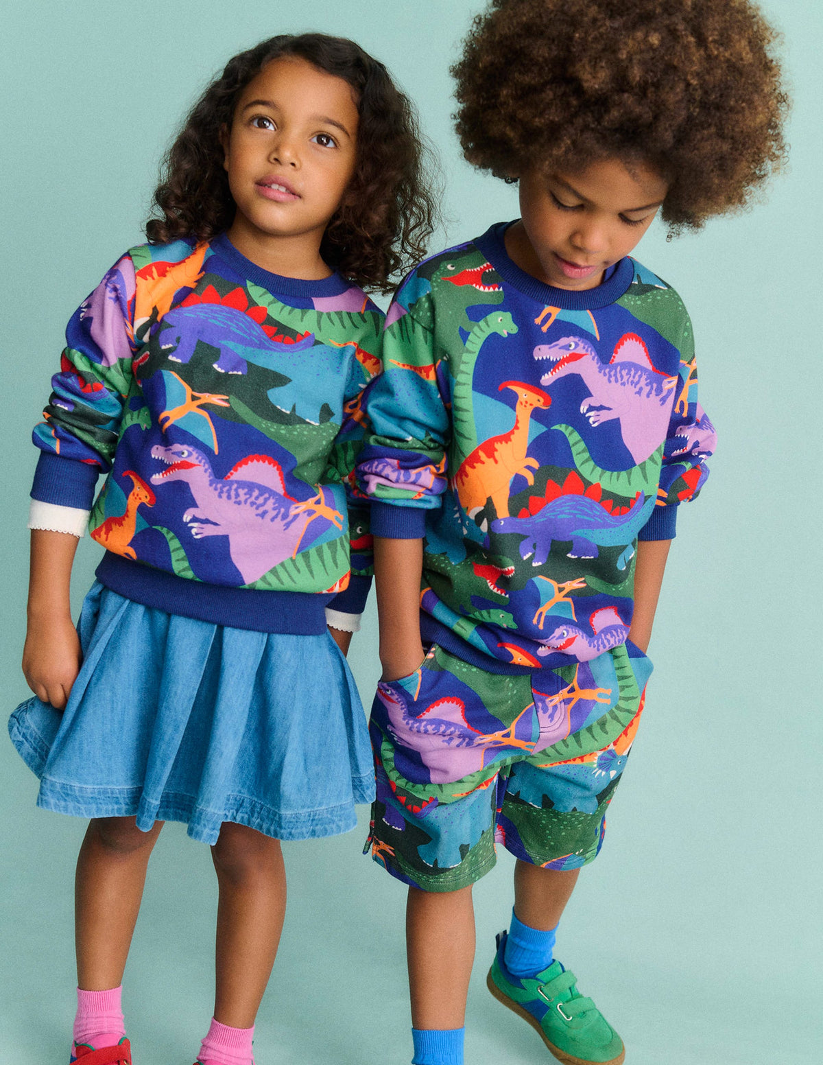 Bedruckte Shorts-Bunt Dinosaurier Tarnmuster - Image 4