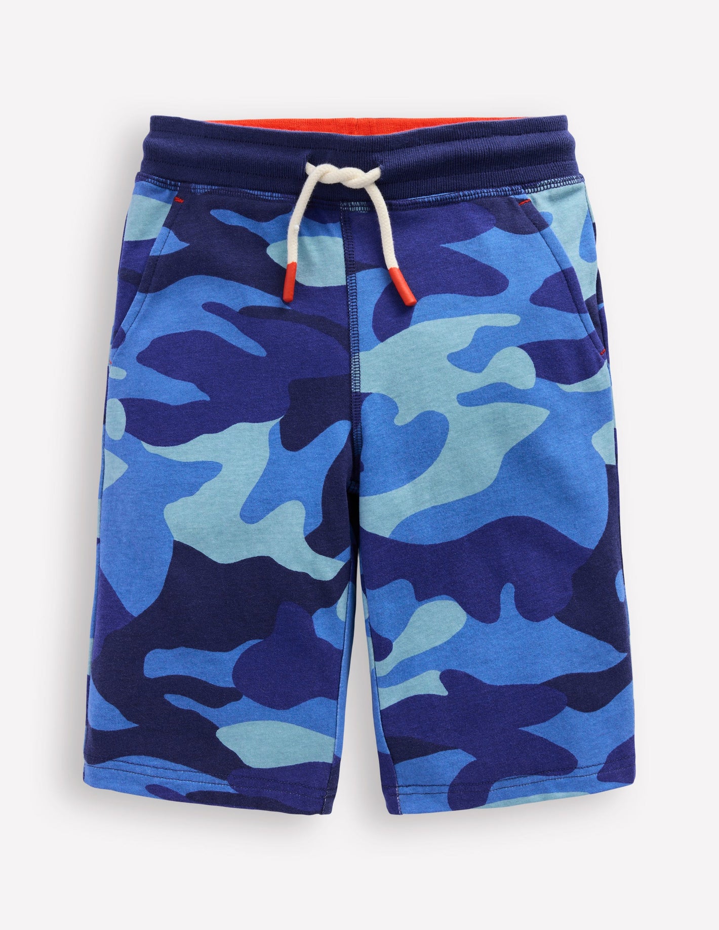 Short baggy en jersey-Bleu Camouflage