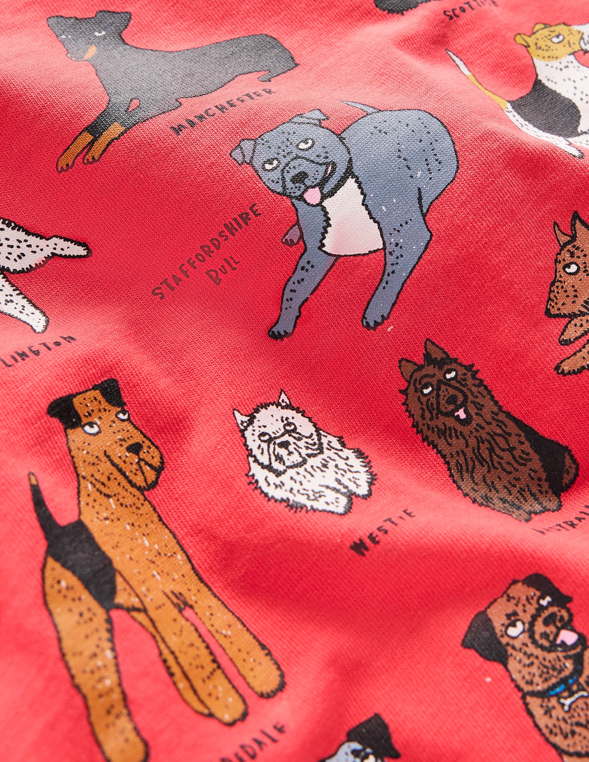T-shirt graphique à manches courtes-Chiens rouge tomate cerise - Image 3