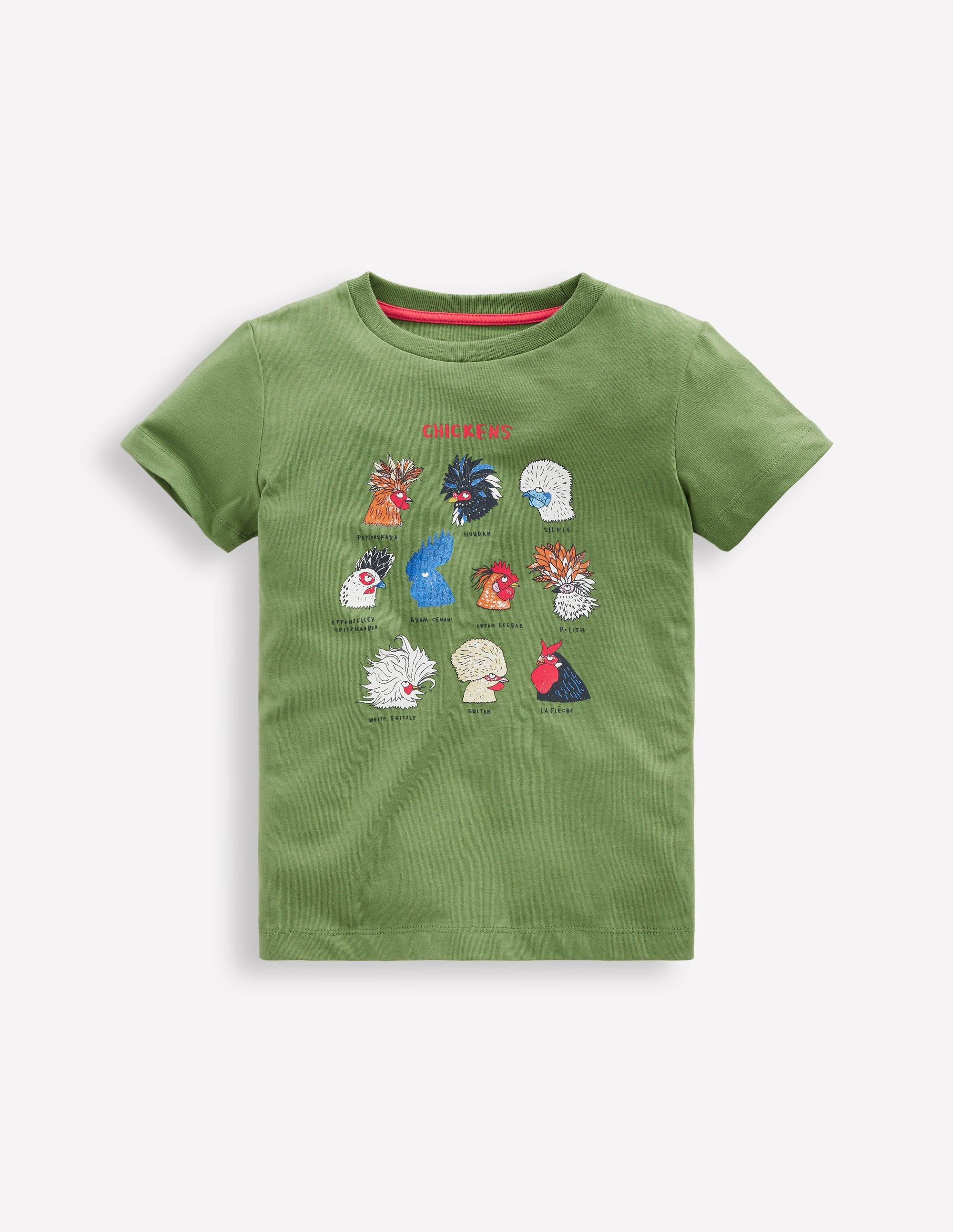 T-Shirt mit Grafik-Blattgrün Hühner - Image 1