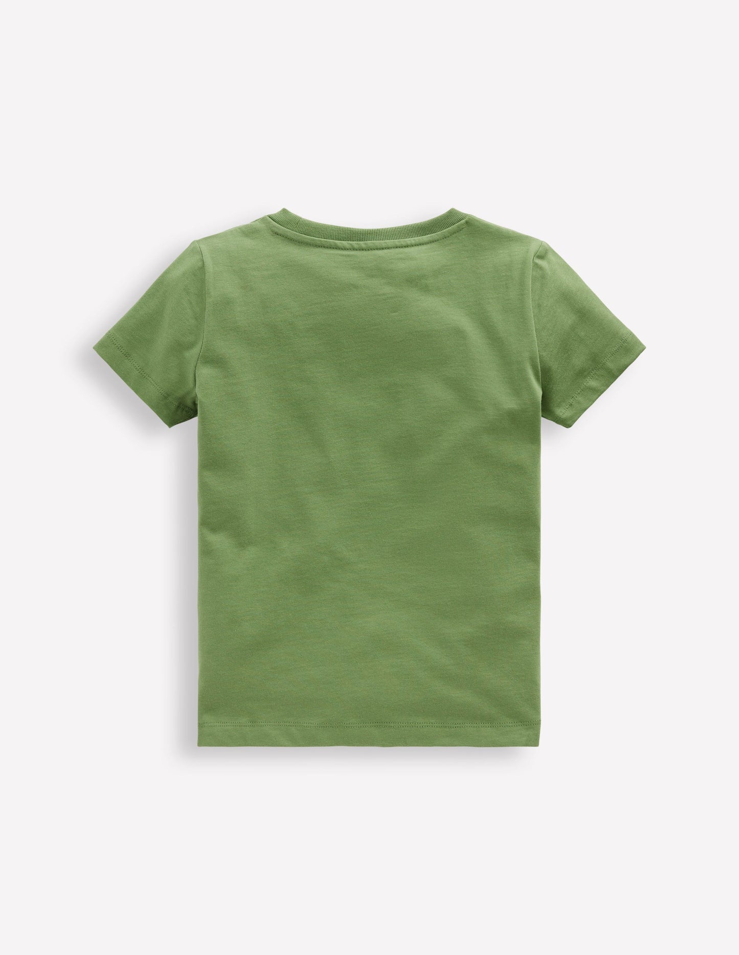 Short Sleeve Printed T-Shirt-Leaf Green Chickens