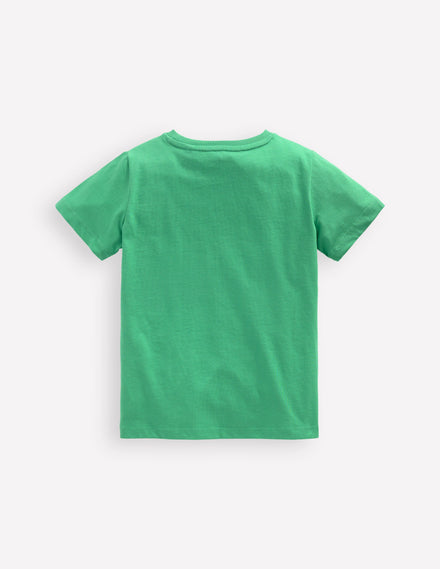 T-Shirt mit Druck-Aloe-Grün Müllfahrzeuge