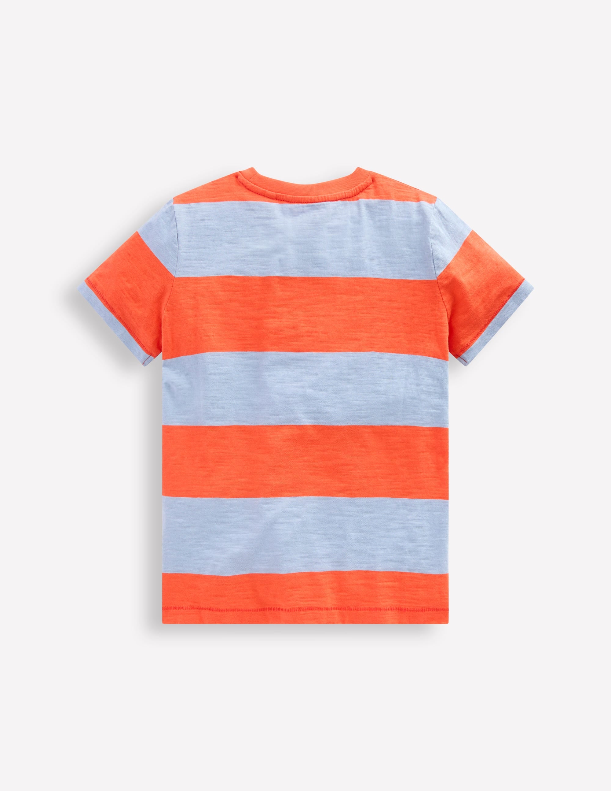 T-shirt manches courtes pour tous les jours-Rayé orange mandarine/glacier - Image 2