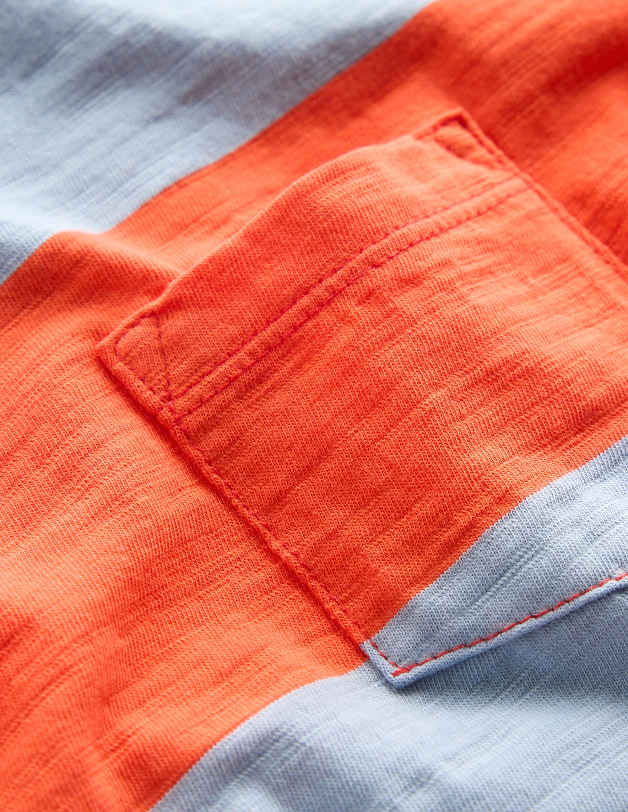 T-shirt manches courtes pour tous les jours-Rayé orange mandarine/glacier - Image 3