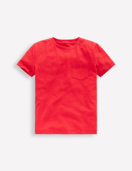 T-shirt manches courtes pour tous les jours-Rouge coquelicot