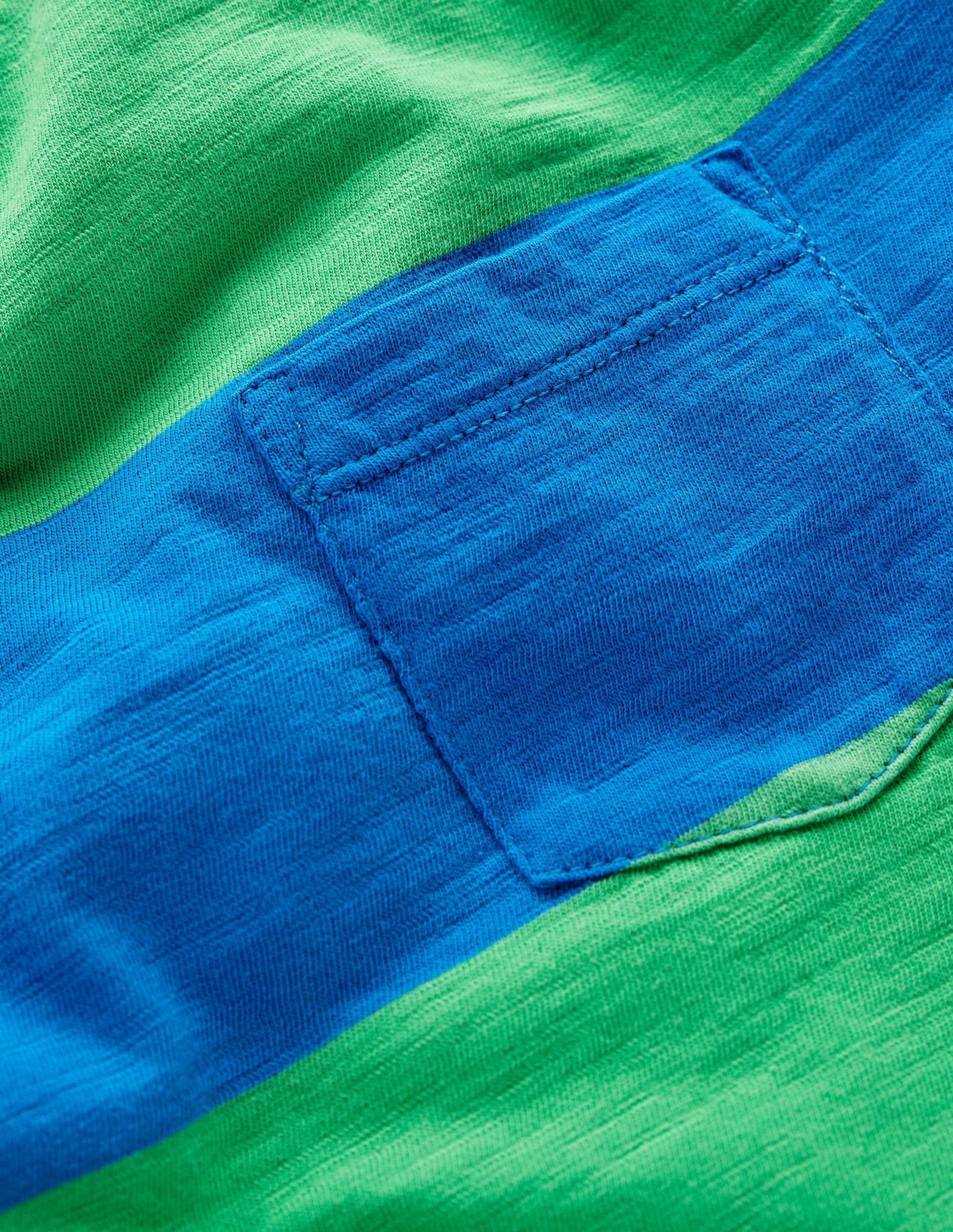 T-shirt manches courtes pour tous les jours-Vert printemps/bleu martin-pêcheur - Image 3
