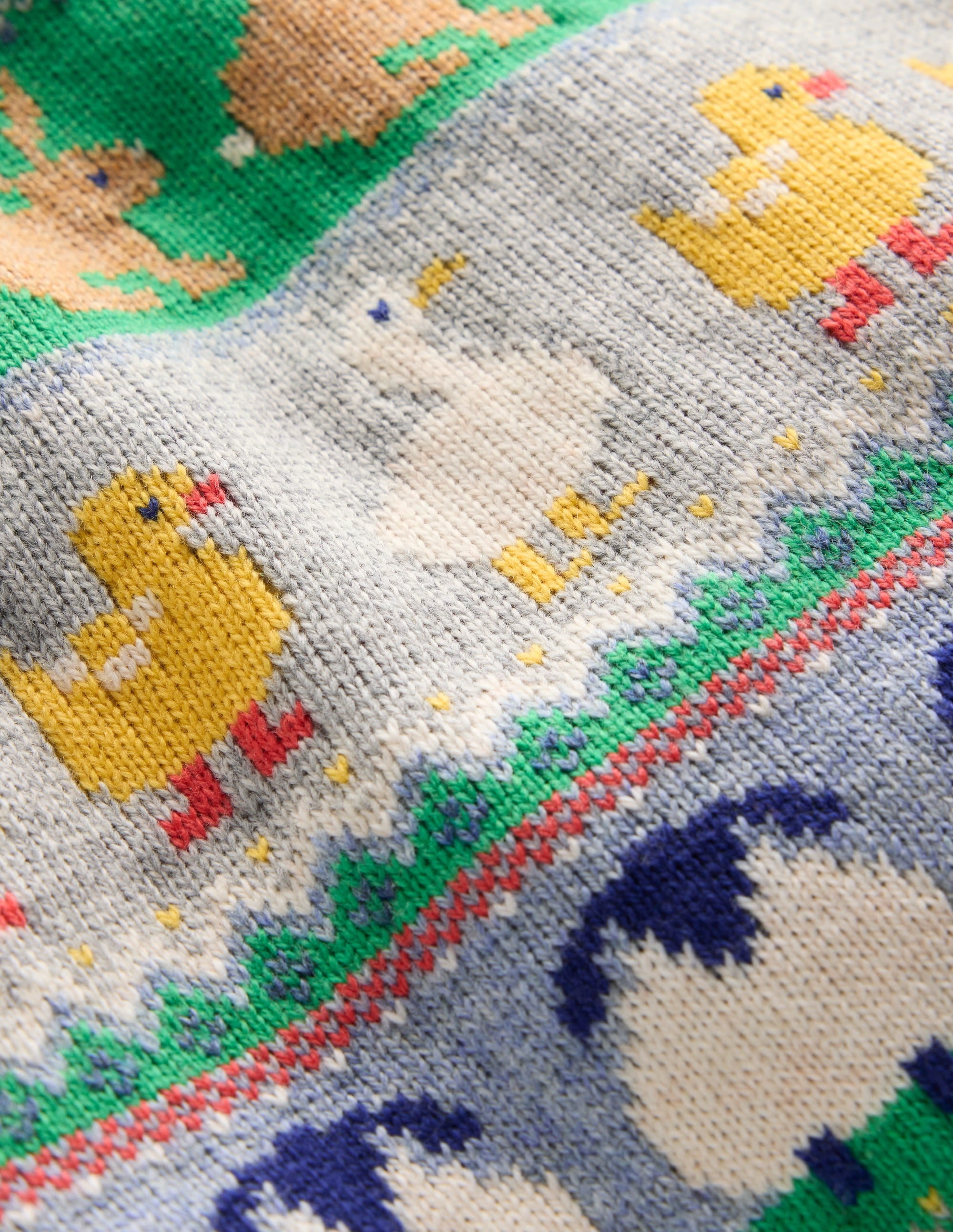 Pull motif jacquard-Pâques gris chiné - Image 3