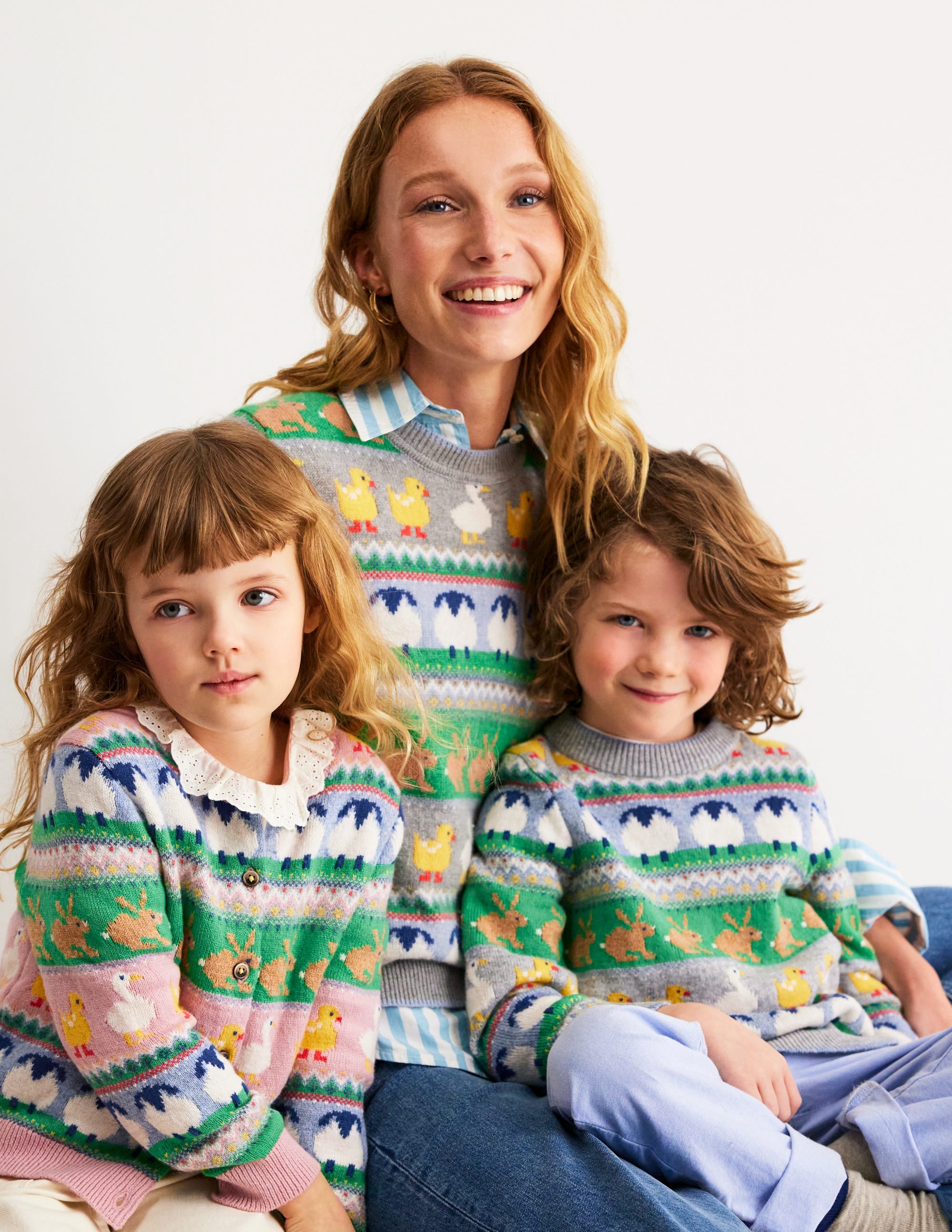Pull motif jacquard-Pâques gris chiné - Image 5