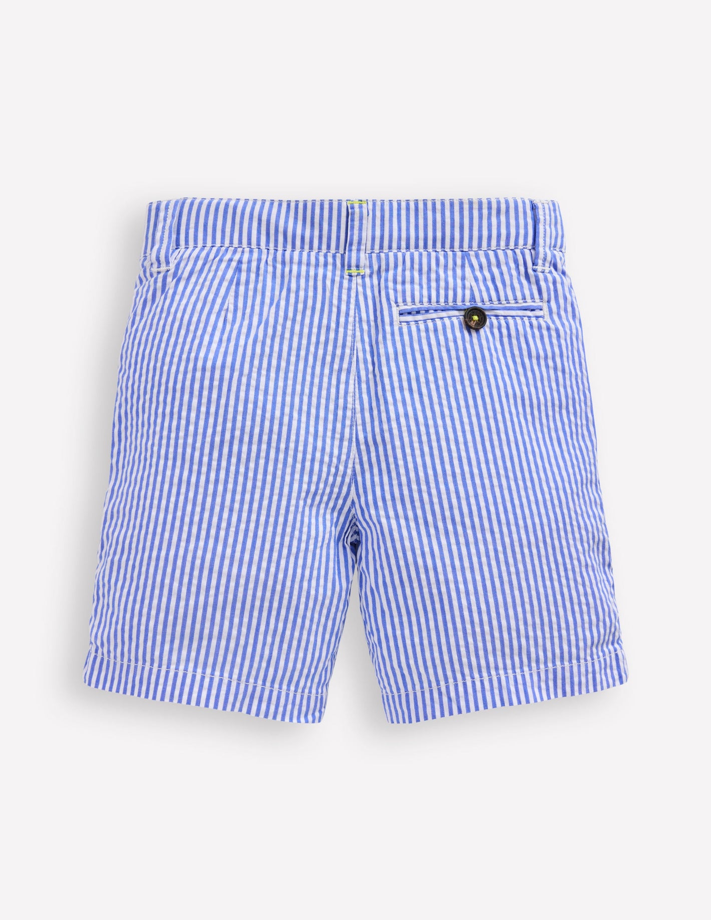 Seersucker-Shorts-Blau Drell Streifen