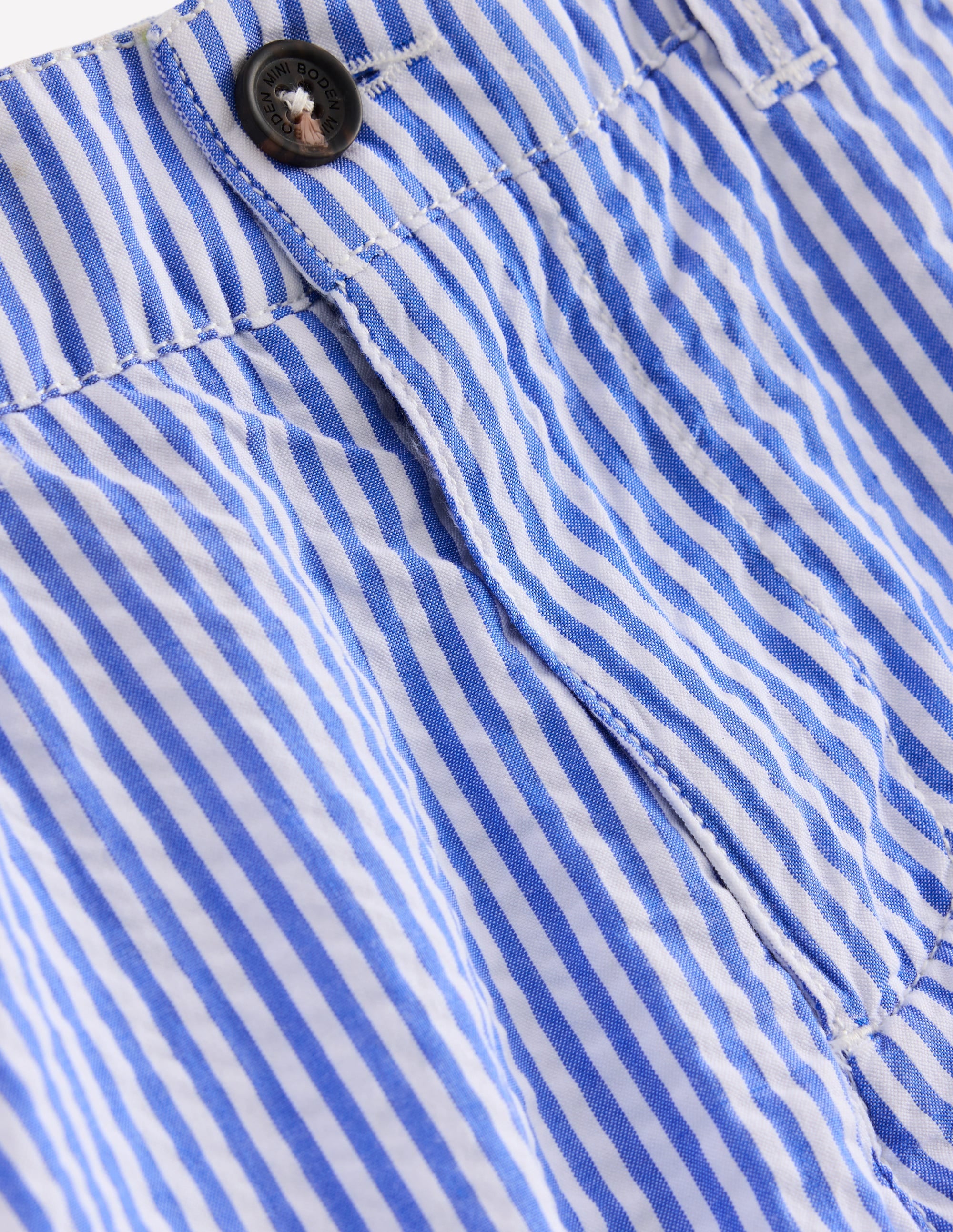 Short en seersucker-Rayé style coutil bleu - Image 3