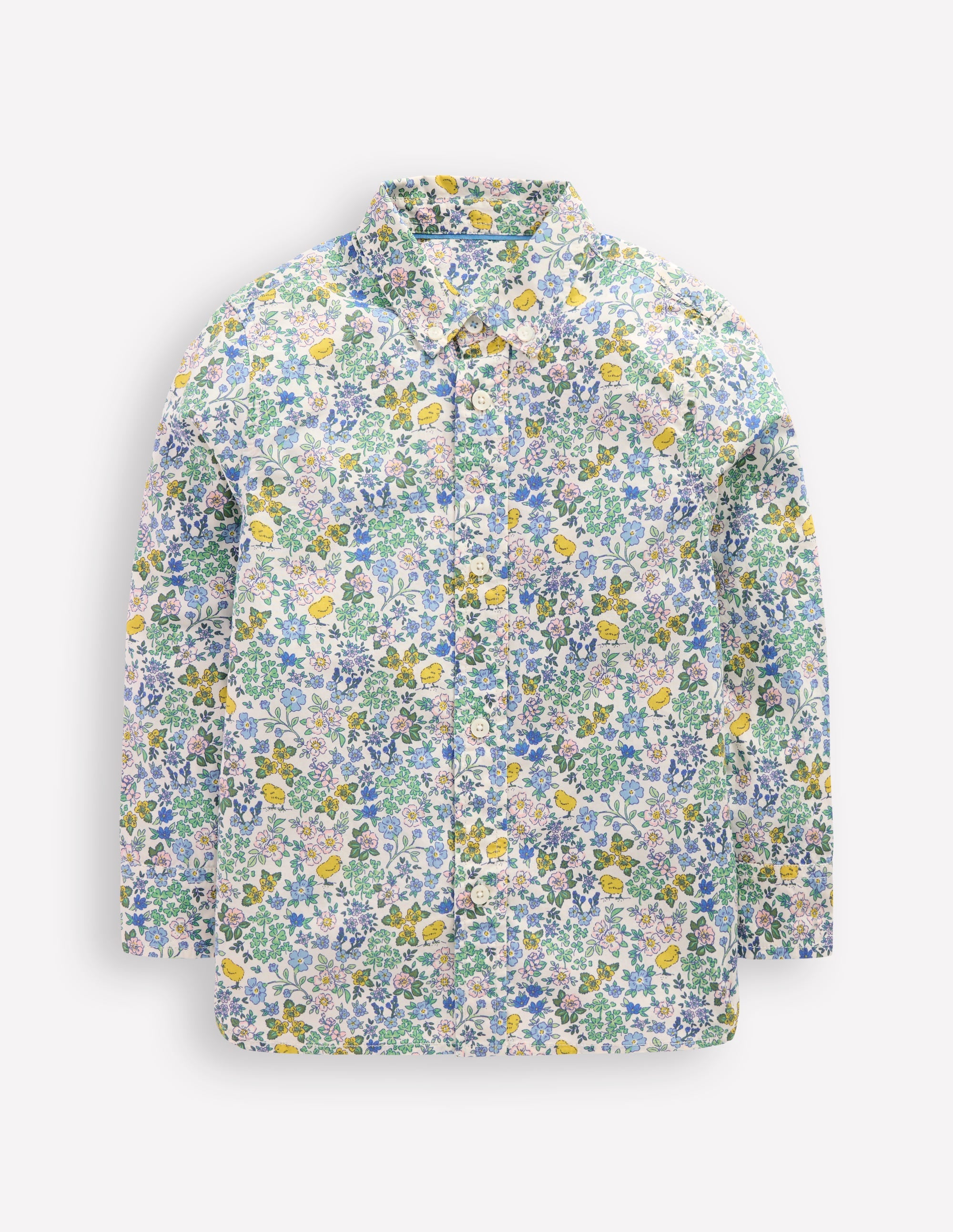 Chemise en coton-Motif floral poussin de Pâques - Image 1