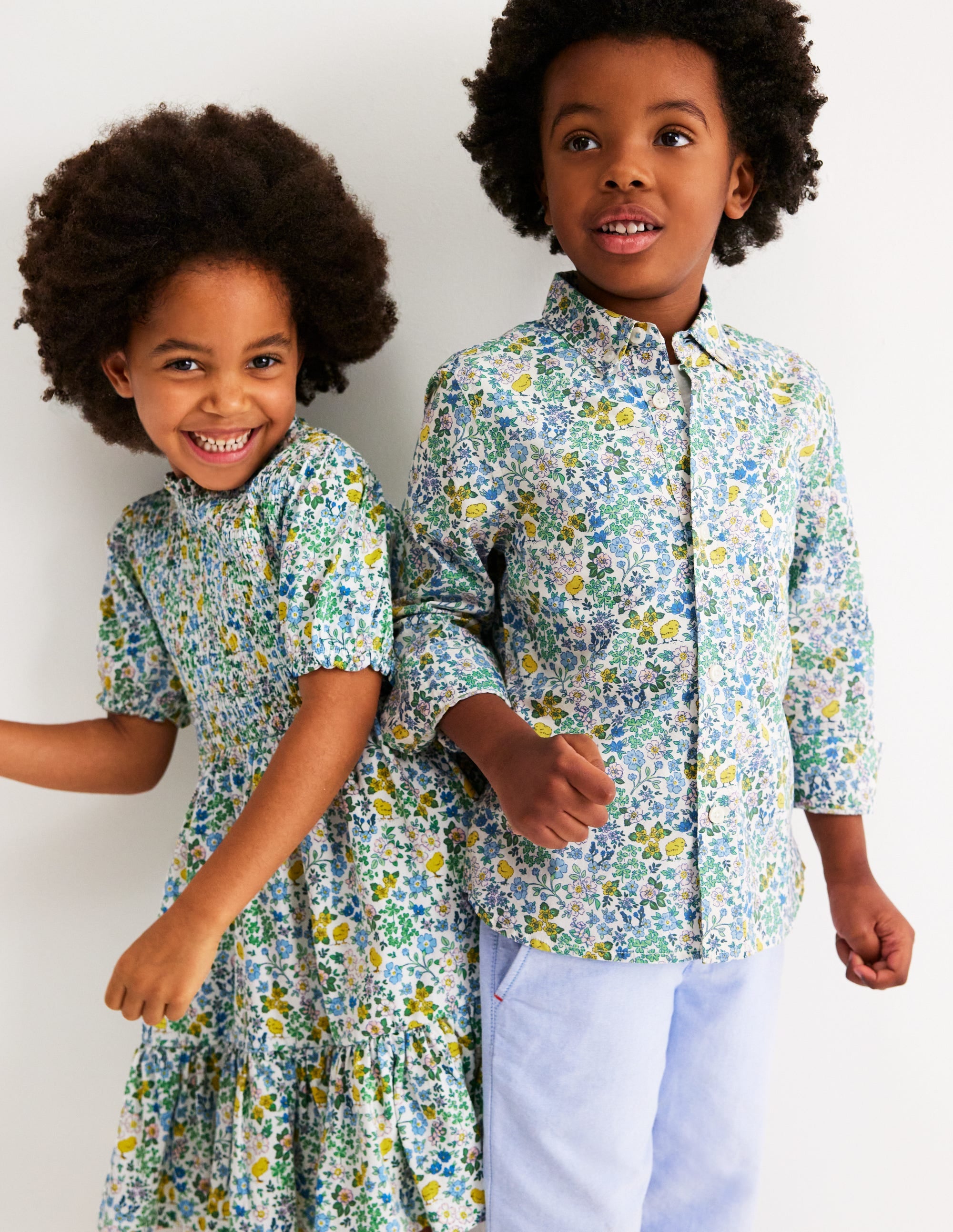 Chemise en coton-Motif floral poussin de Pâques - Image 5