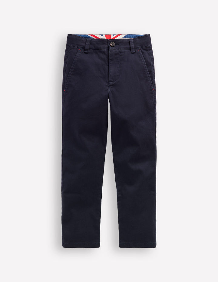 Pantalon chino classique-Bleu Marine Foncé