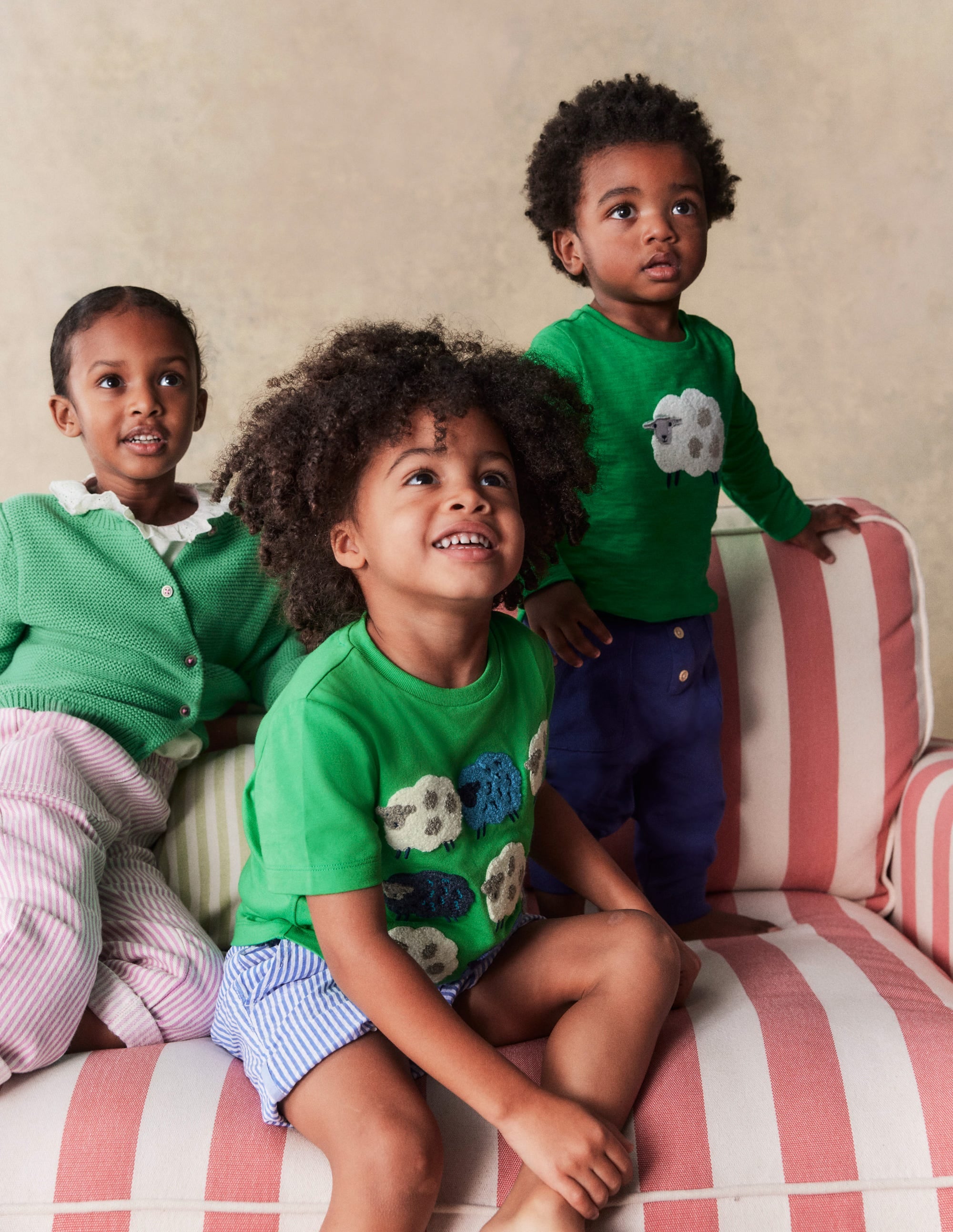 T-shirt manches courtes en bouclé-Mouton vert printemps - Image 5