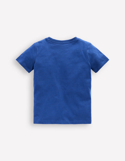 T-shirt manches courtes en bouclé-Chiens bleu tribord