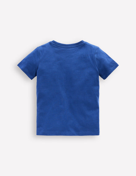 Bouclé-T-Shirt-Segelblau, Hunde