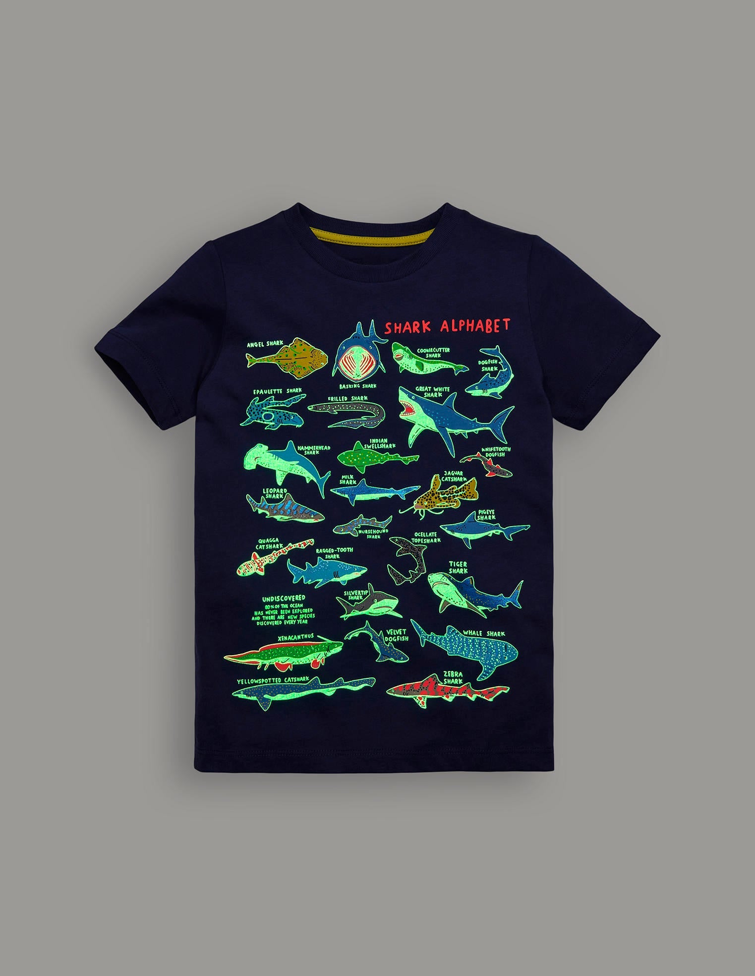 Glow-In-The-Dark T-shirt-Starboard Blue Sharks - Image 4