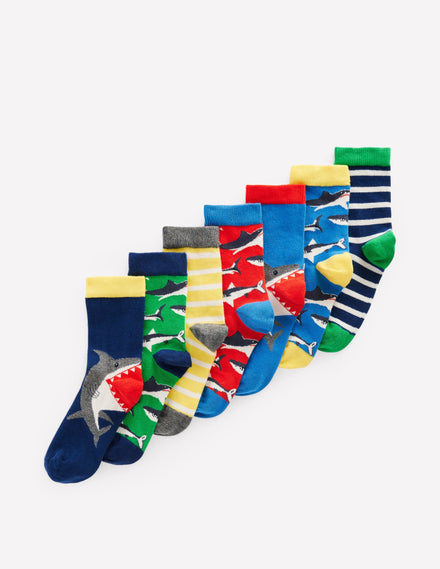 7 paires de chaussettes-Motif requins