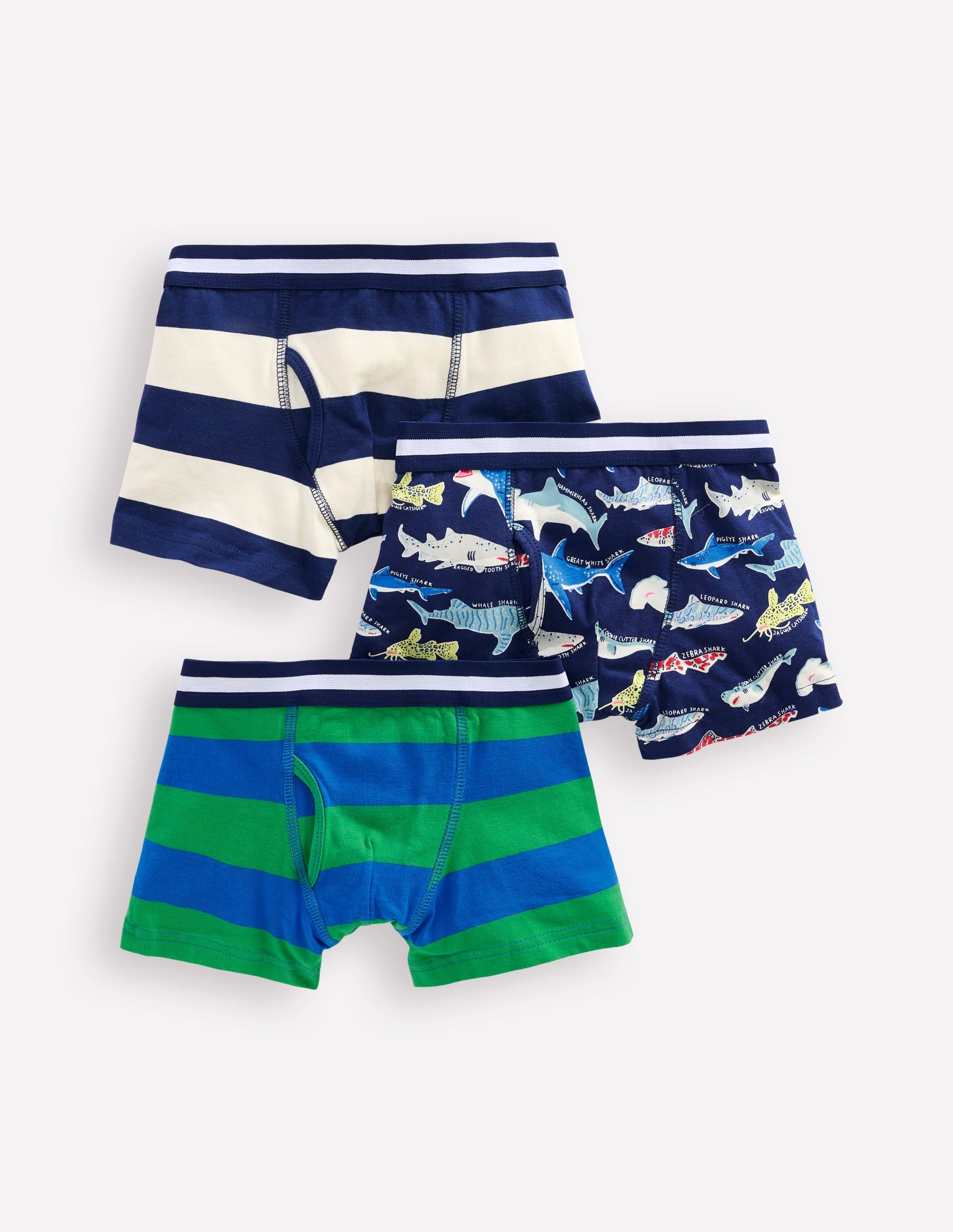 3 boxers-Rayé requin - Image 1
