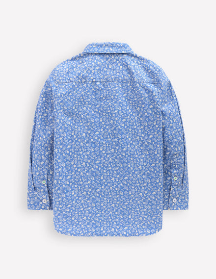 Casual Twill Shirt-Penzance Blue Orchard