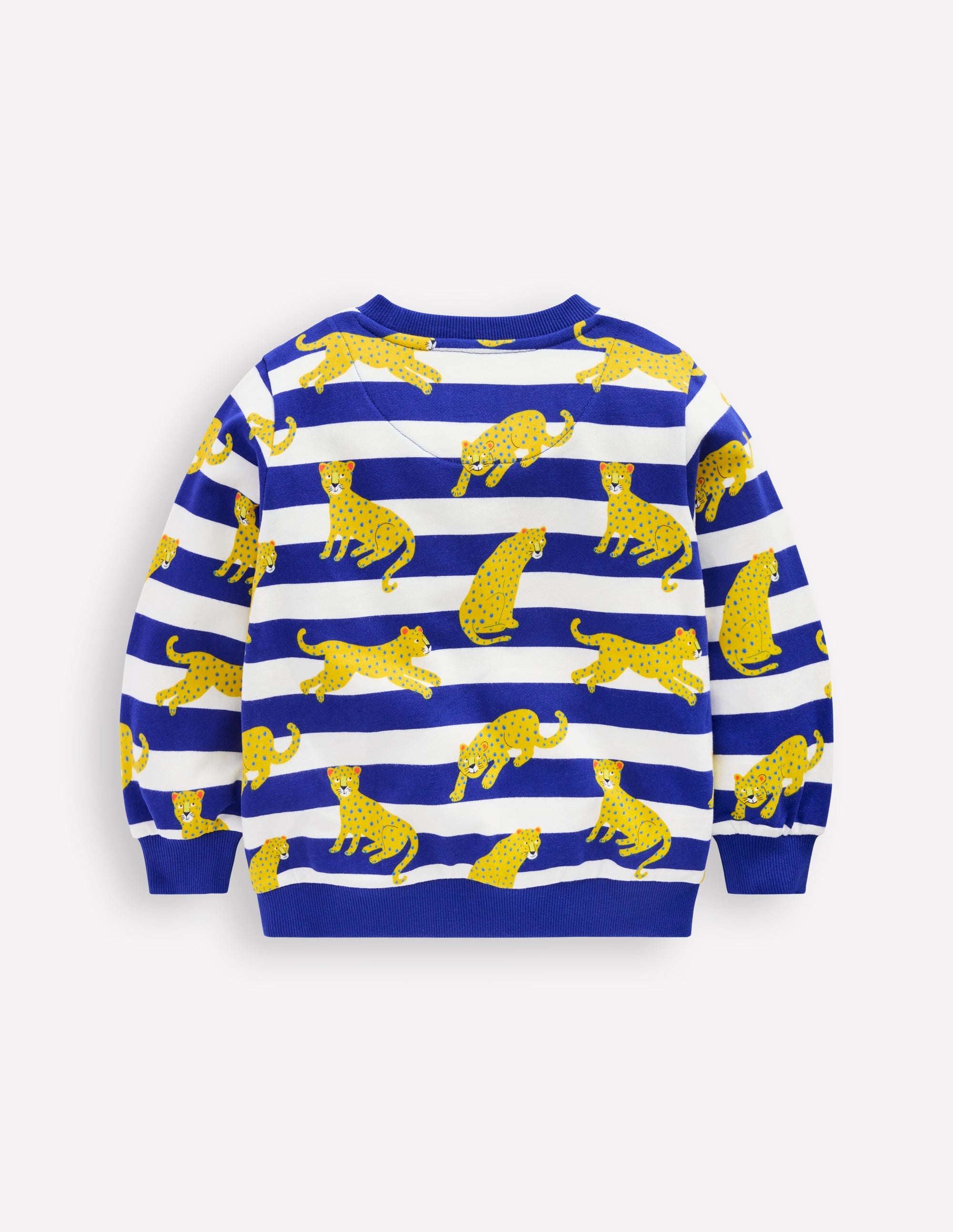 Bedrucktes Sweatshirt-Leuchtendes Blau Leopard Streifen - Image 2