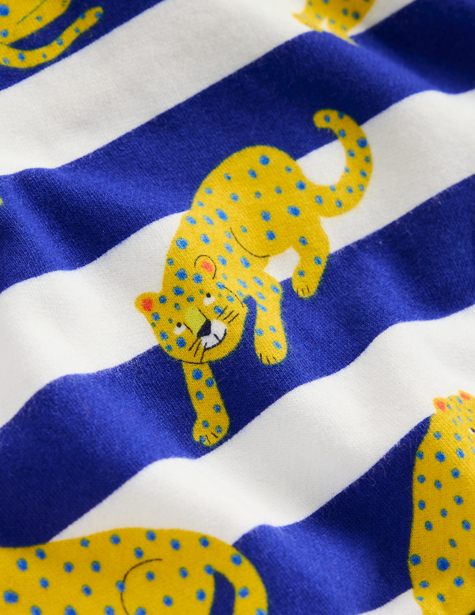 Bedrucktes Sweatshirt-Leuchtendes Blau Leopard Streifen - Image 3