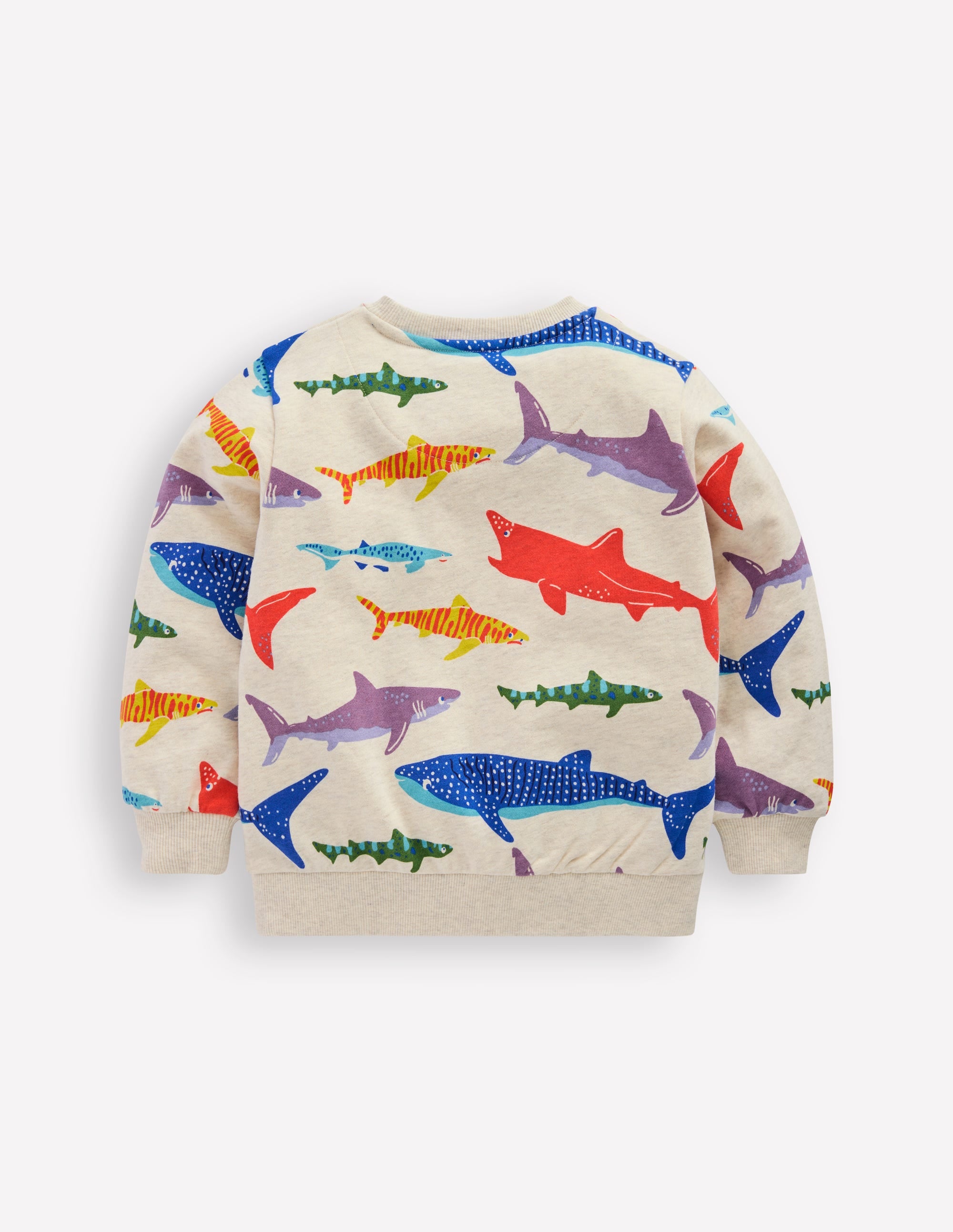 Sweat imprimé-Requins imprimé riso - Image 2