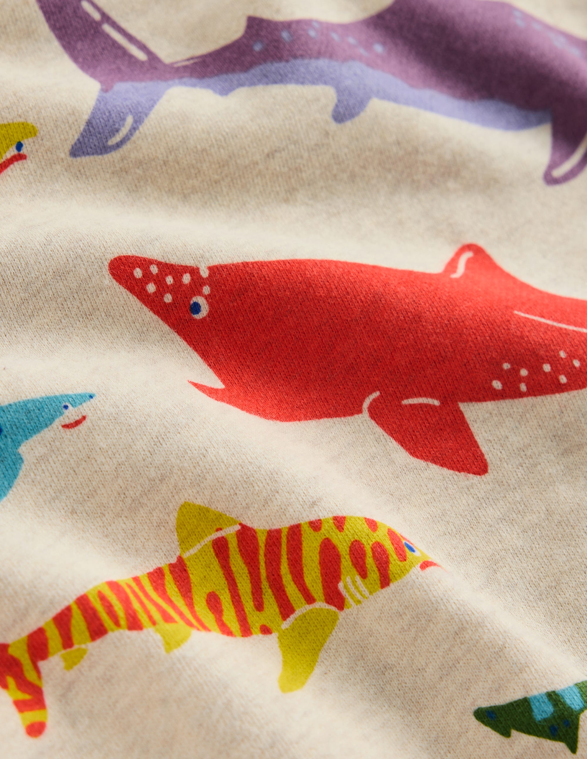 Sweat imprimé-Requins imprimé riso - Image 3
