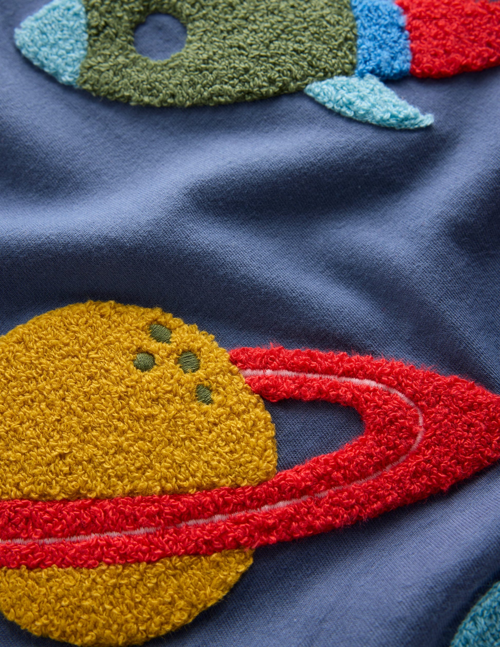 T-Shirt mit Applikation im Lagenlook-Roboterblau Weltraum-3
