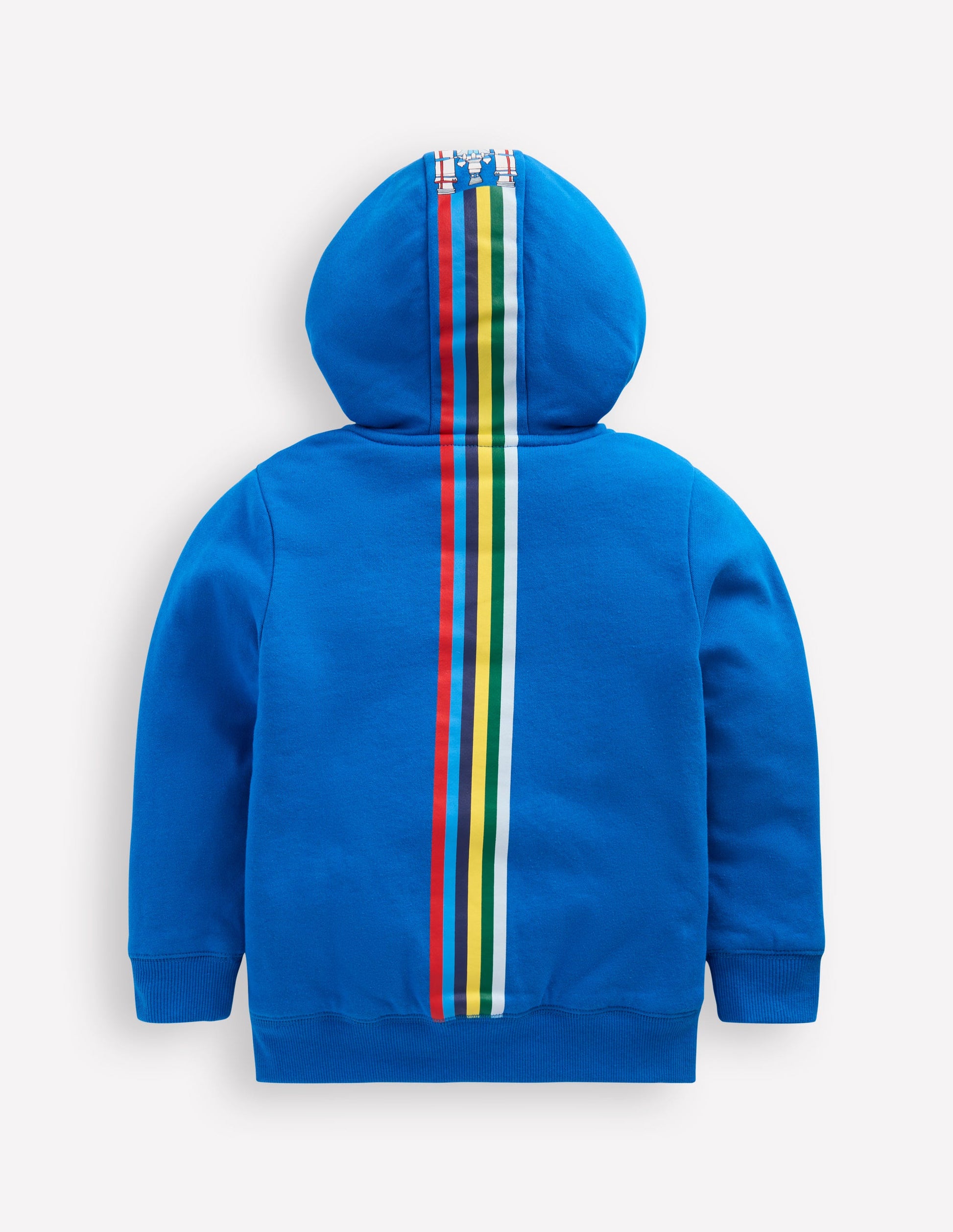 Kapuzenpullover mit Zottelfutter-Eisvogelblau Rakete-2