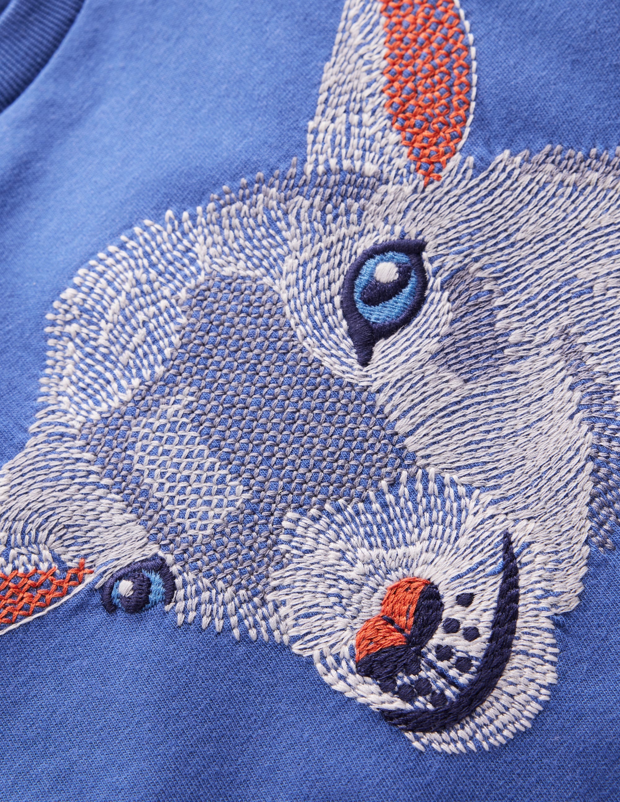 T-shirt à super surpiqûres-Chèvre geai bleu - Image 3