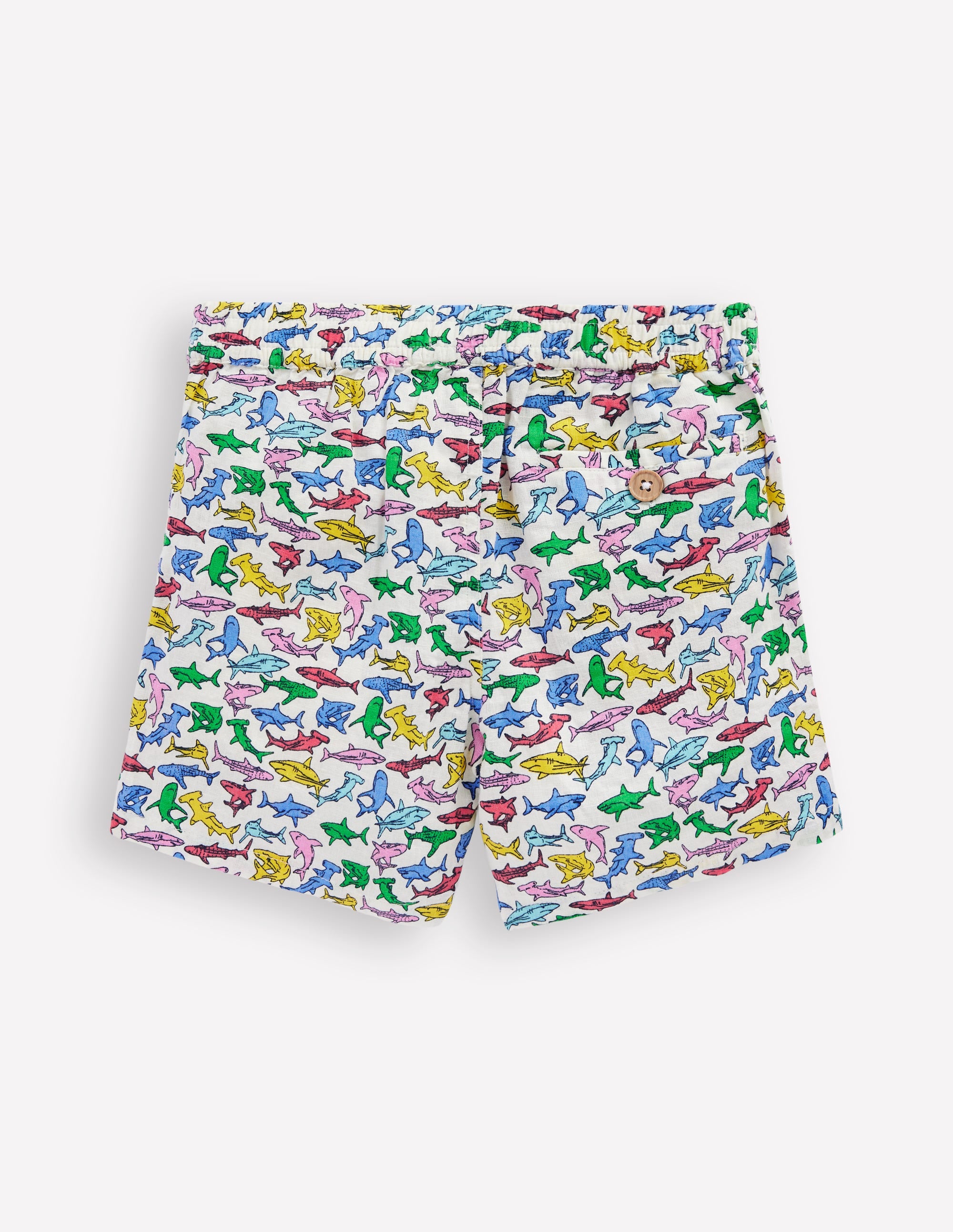 Shorts aus Baumwollleinen-Bunt Winzige Haie - Image 2