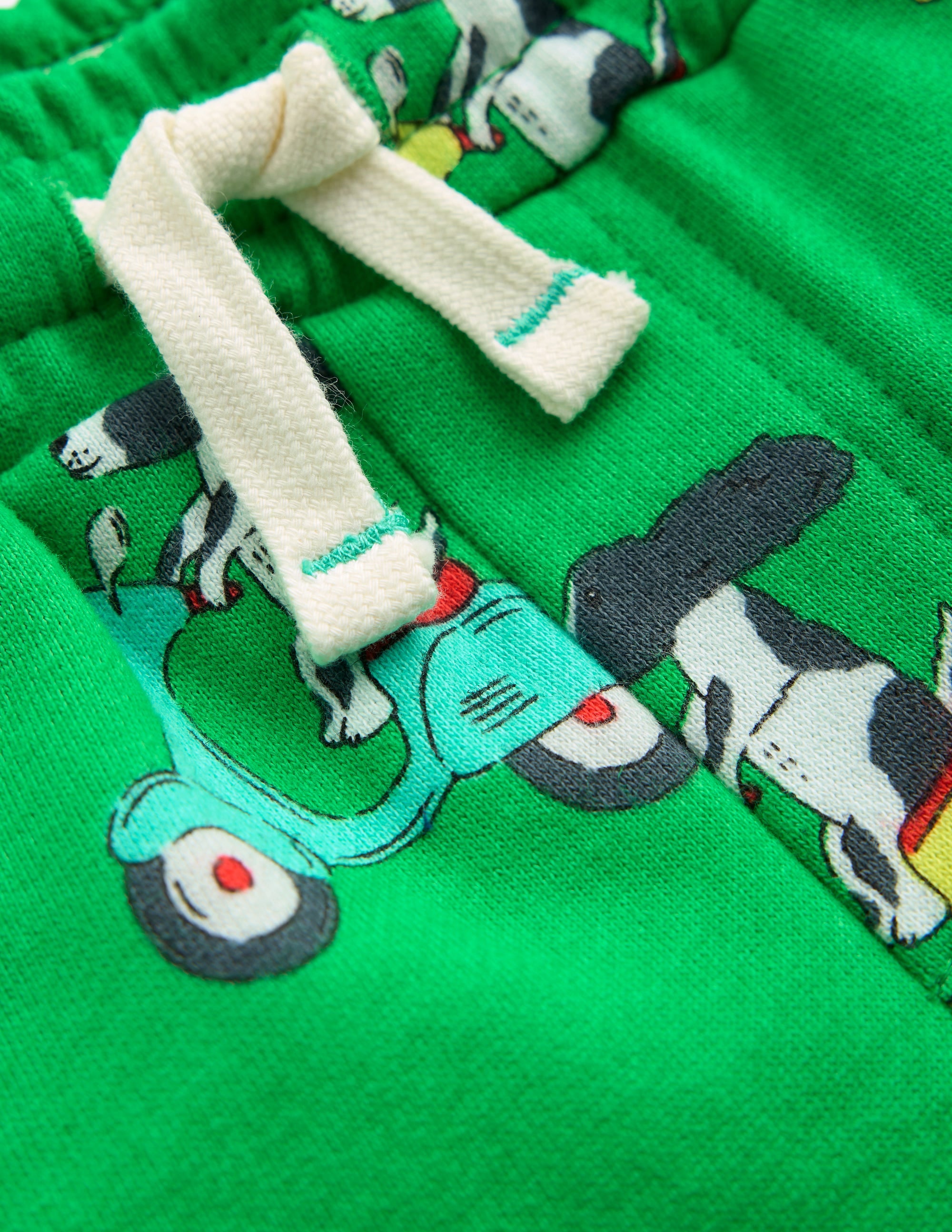 Short imprimé-Chiot à scooter vert printemps - Image 3
