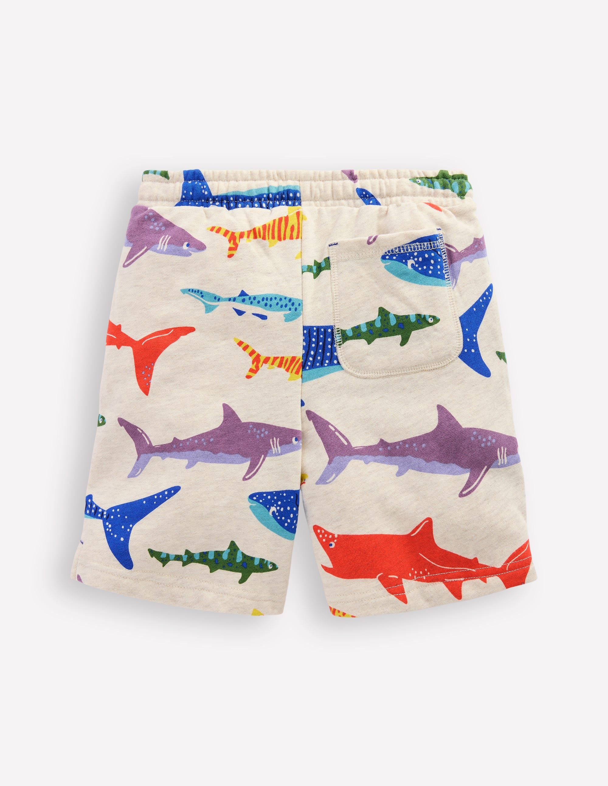Short imprimé-Requin imprimé riso avoine chiné - Image 2