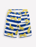 Bedruckte Shorts-Leuchtendes Blau Leopard Streifen