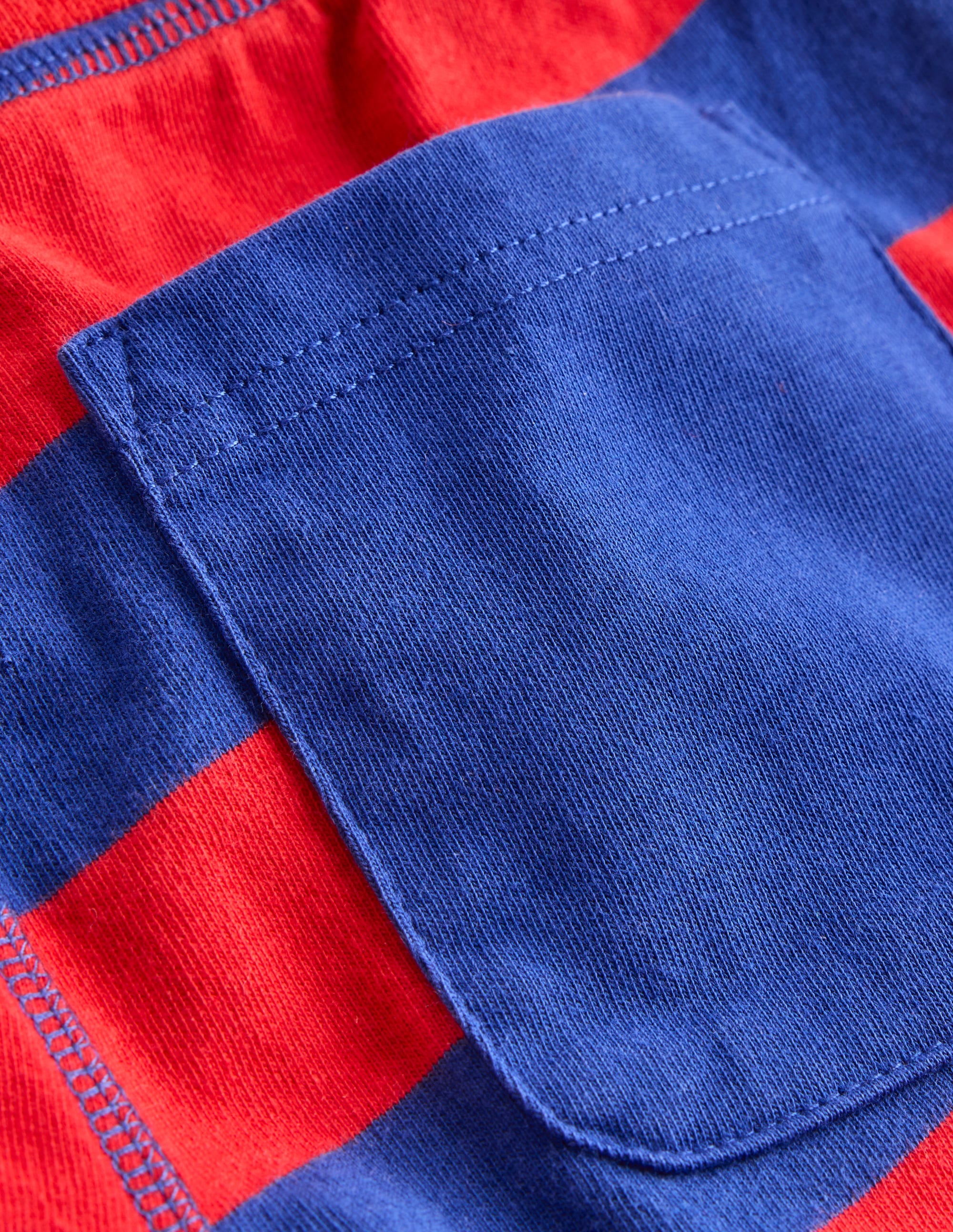 Short baggy en jersey-Rouge coquelicot/bleu saphir - Image 3