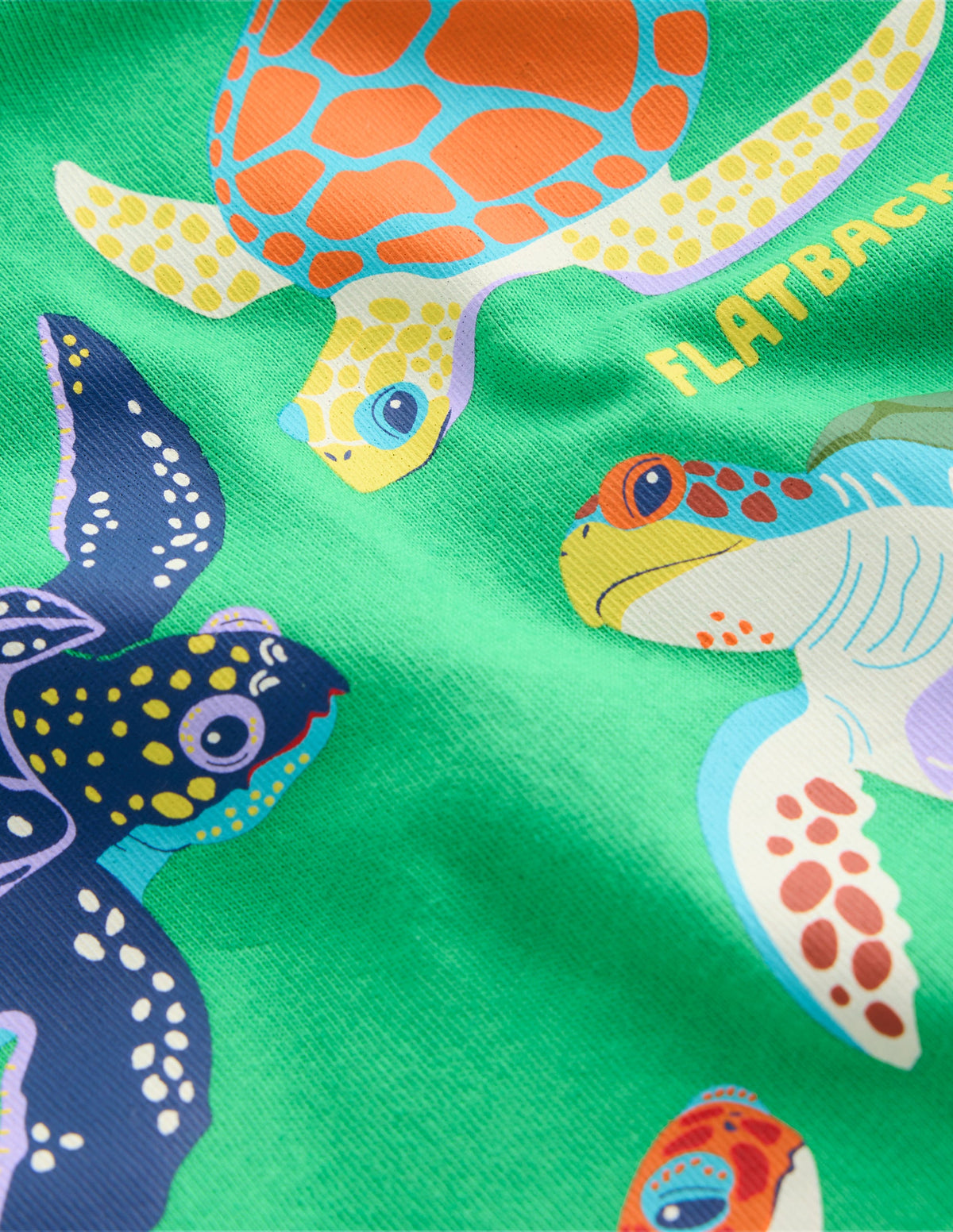 T-Shirt mit Druck auf Vorder- und Rückseite-Aquamarin-Blau Schildkröten - Image 3