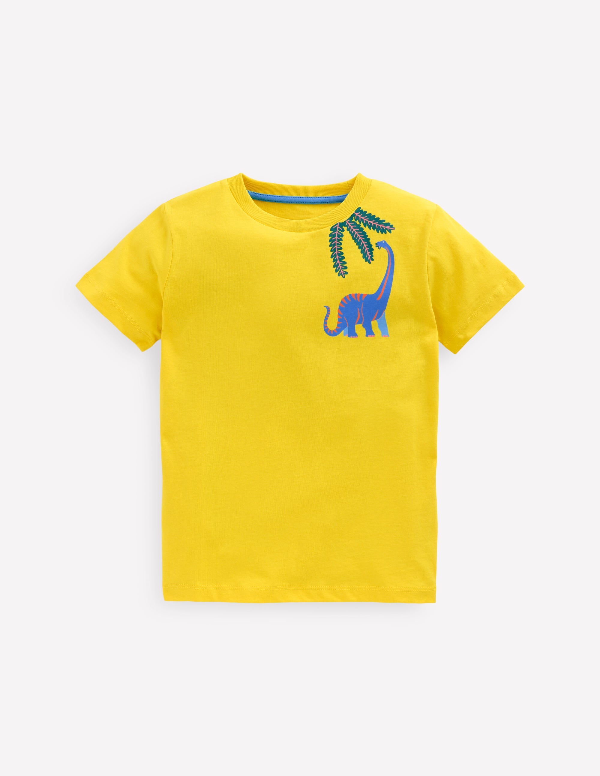 T-Shirt mit Druck auf Vorder- und Rückseite-Ananasgelb Dino - Image 1