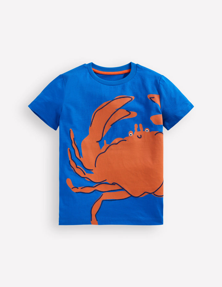 Lustiges T-Shirt mit Grafik-Eisvogelblau Krebs