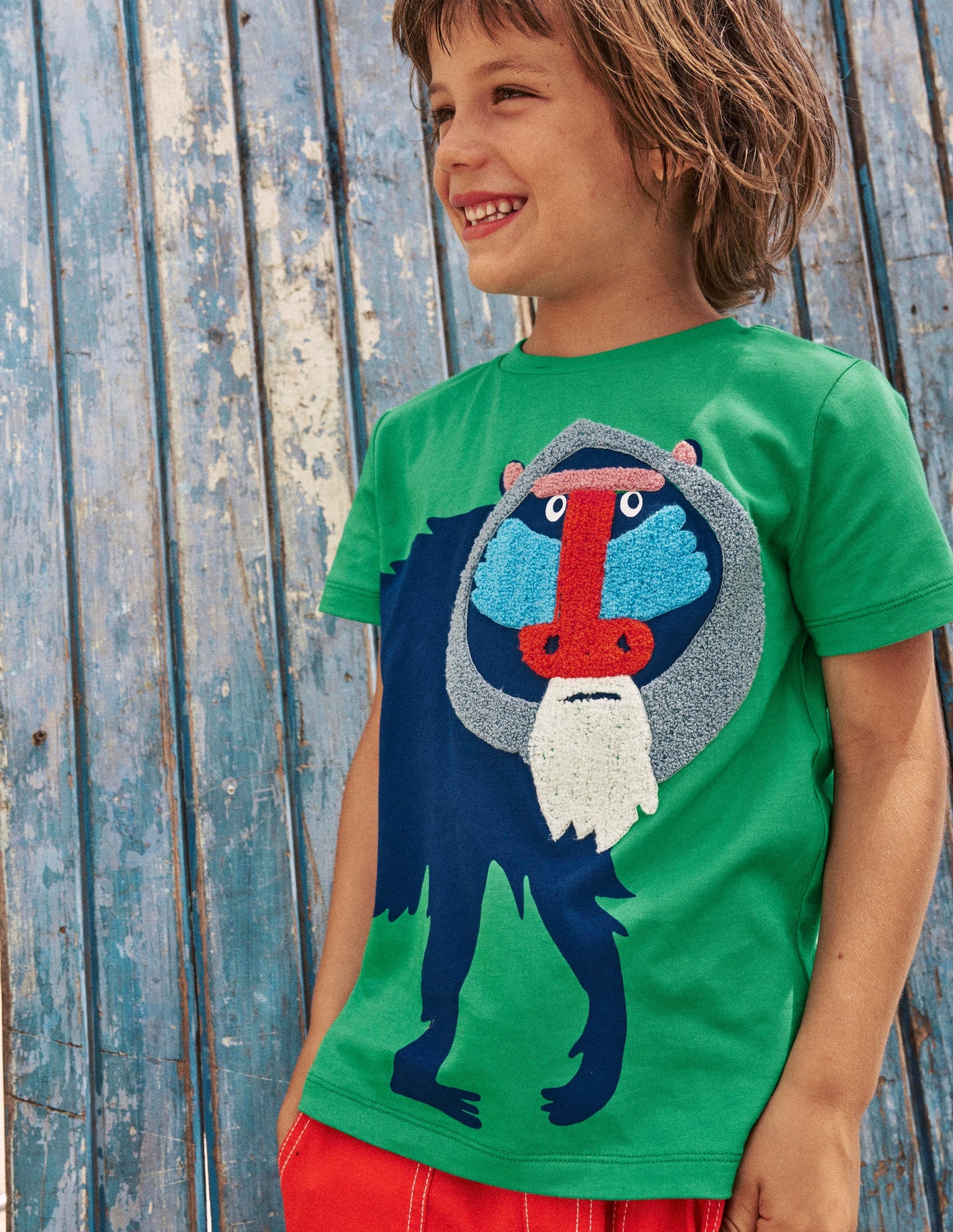 Lustiges T-Shirt mit Grafik-Blassgrün Pavian