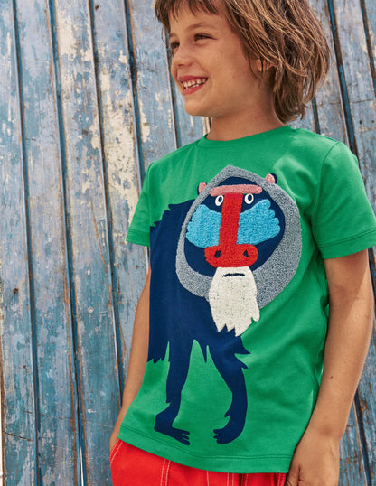 Lustiges T-Shirt mit Grafik-Blassgrün Pavian-1