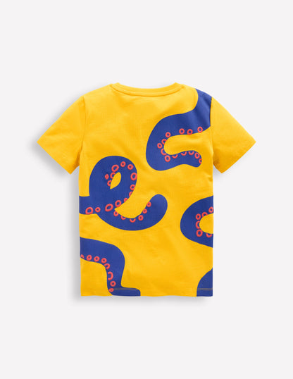 T-shirt fantaisie-Pieuvre jaune ananas