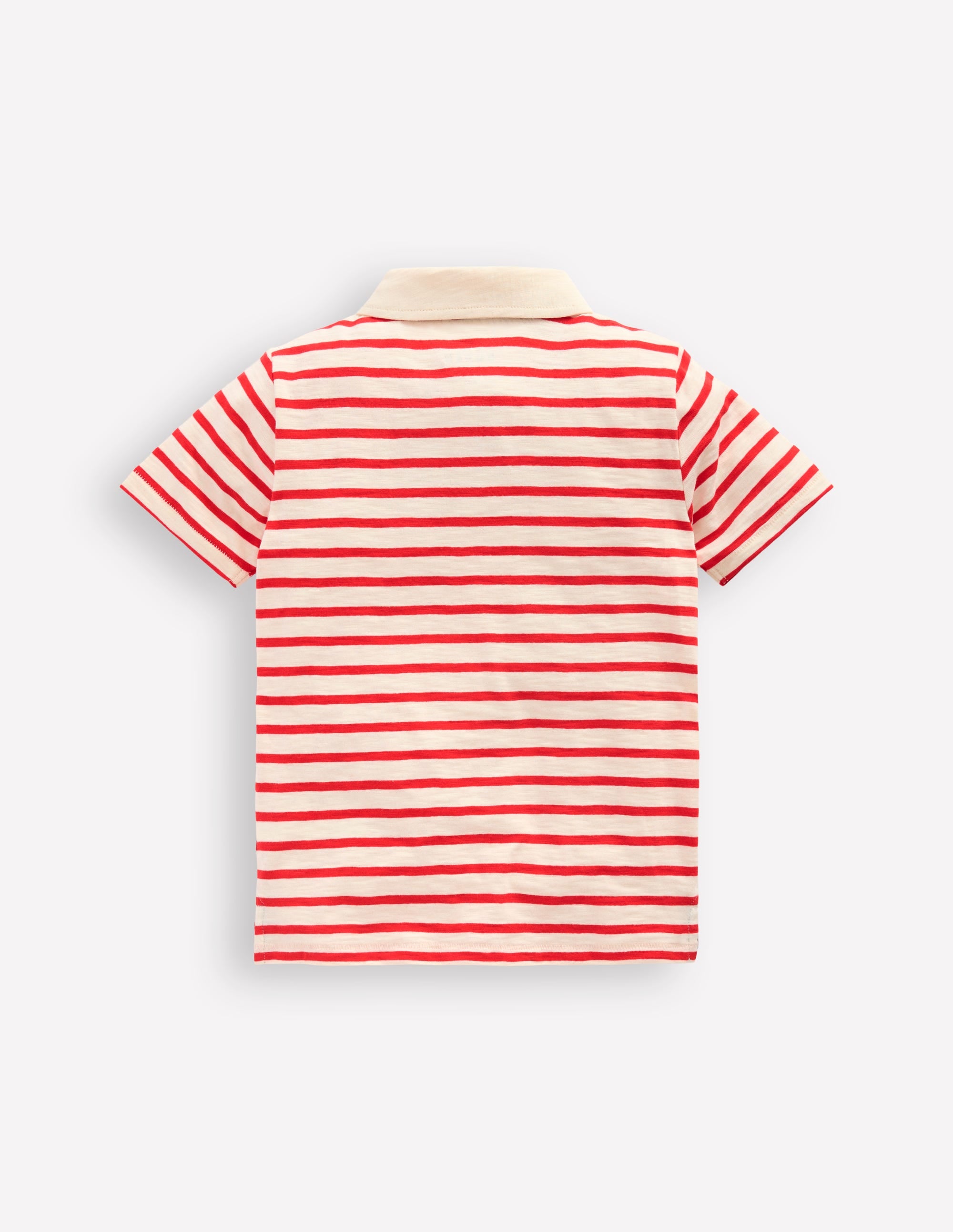 Polo flammé-Rouge coquelicot/ivoire - Image 2