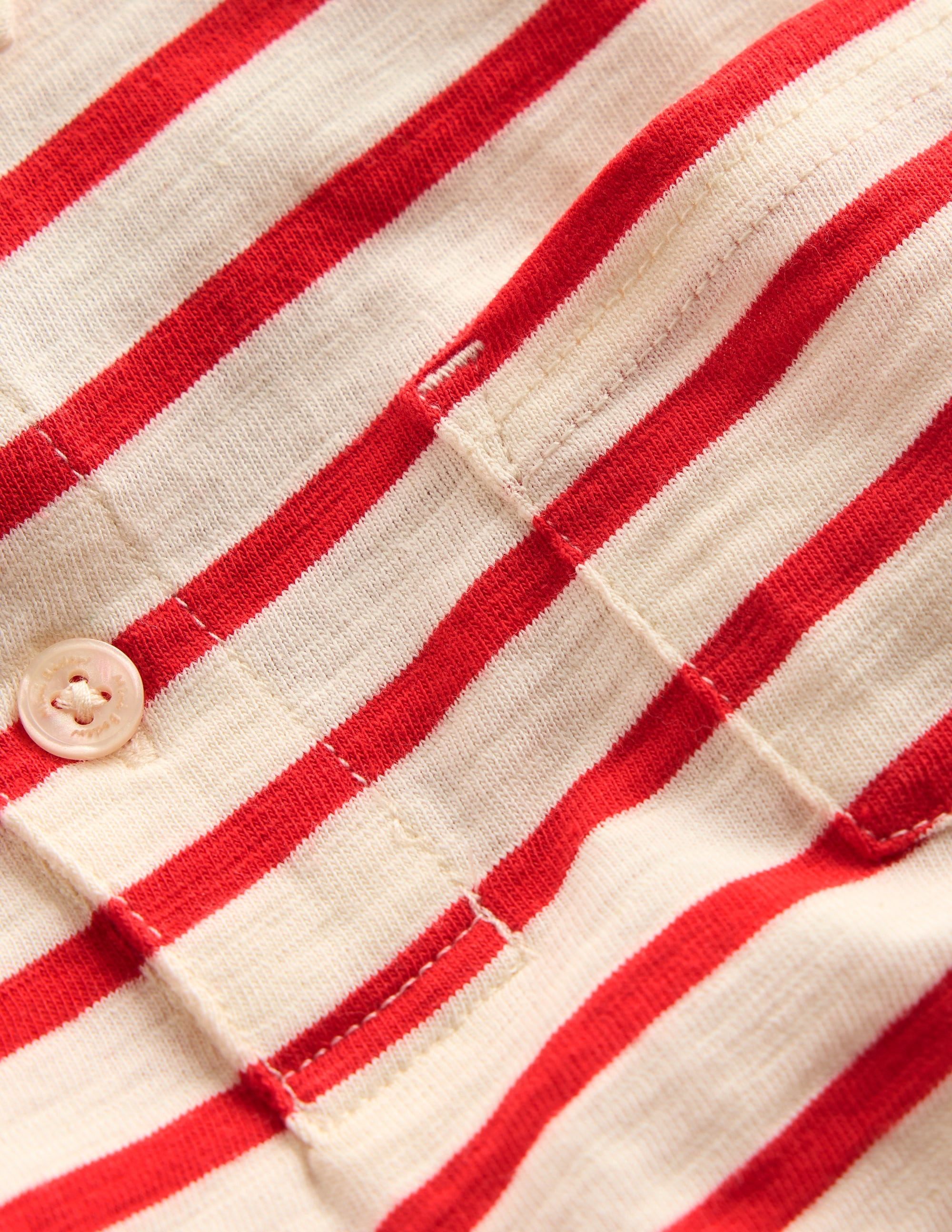 Polo flammé-Rouge coquelicot/ivoire - Image 3