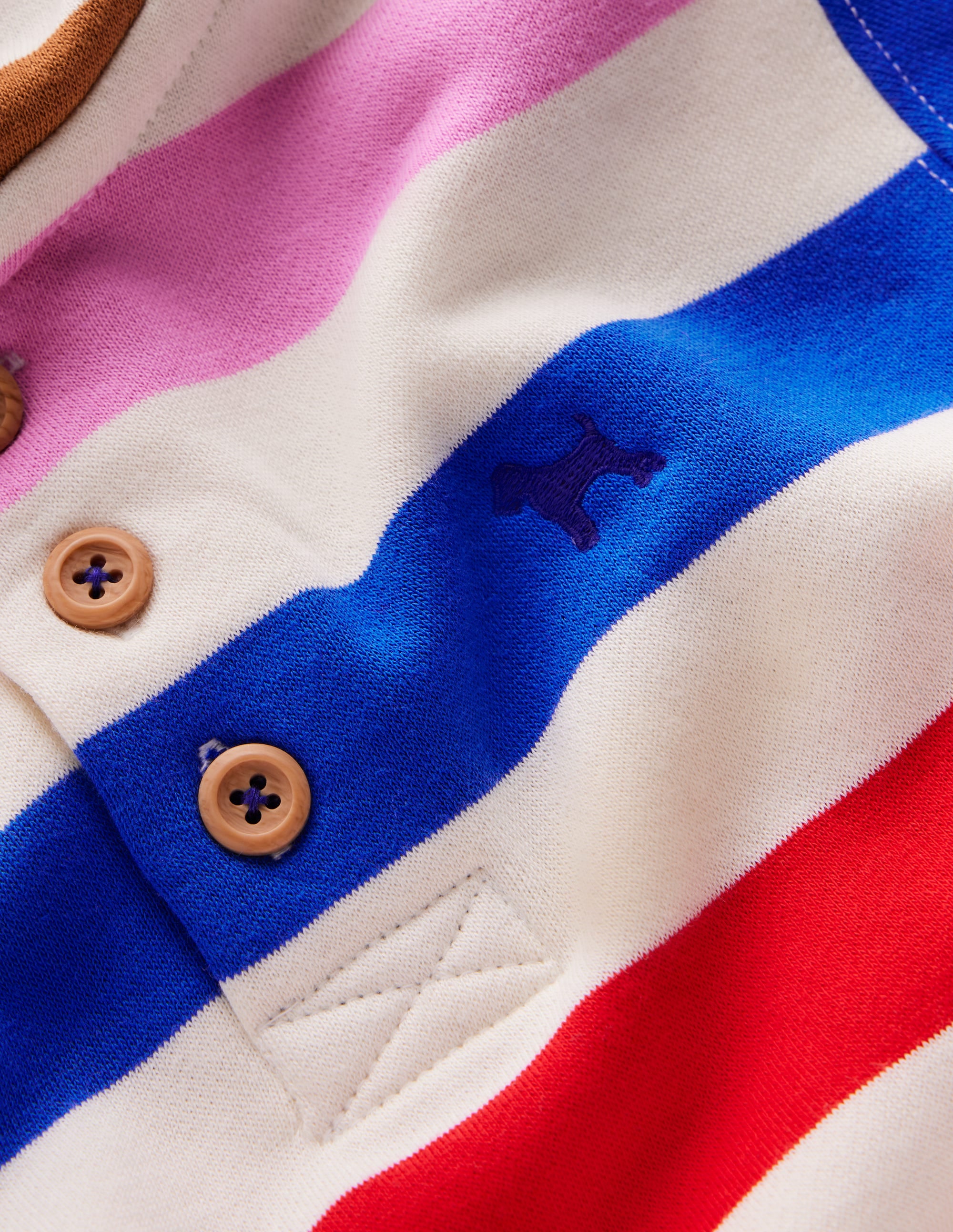 Sweat à capuche boutonné-Rayé multi bleu galerie - Image 3