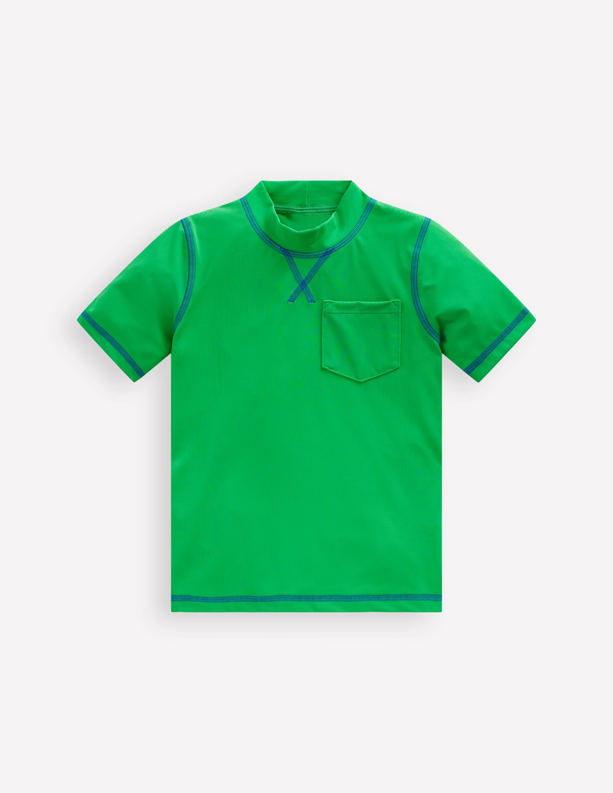 Kurzärmliges Badeshirt-Baumgrün - Image 1